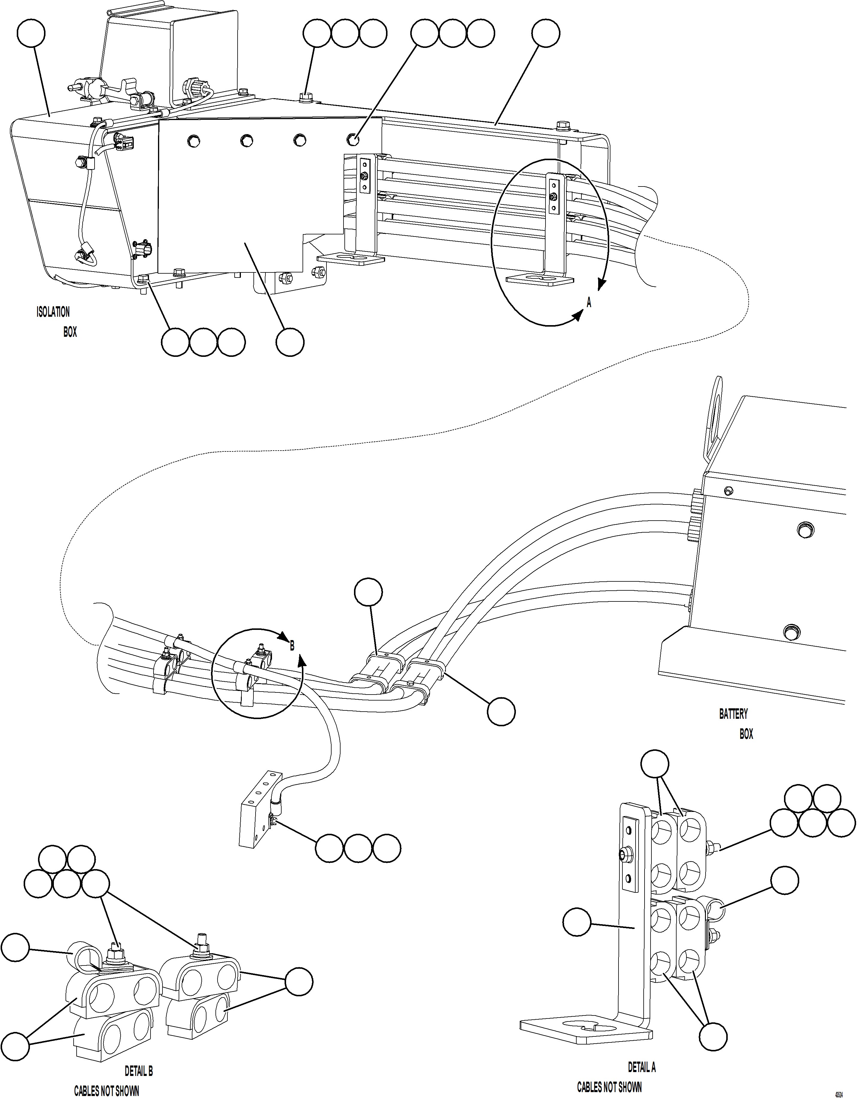 Komatsu parts book diagram for AFE57-KF 830E-1AC S/N A41142  MODERN MACHINERY: ISOLATION BOX WIRING    1/3