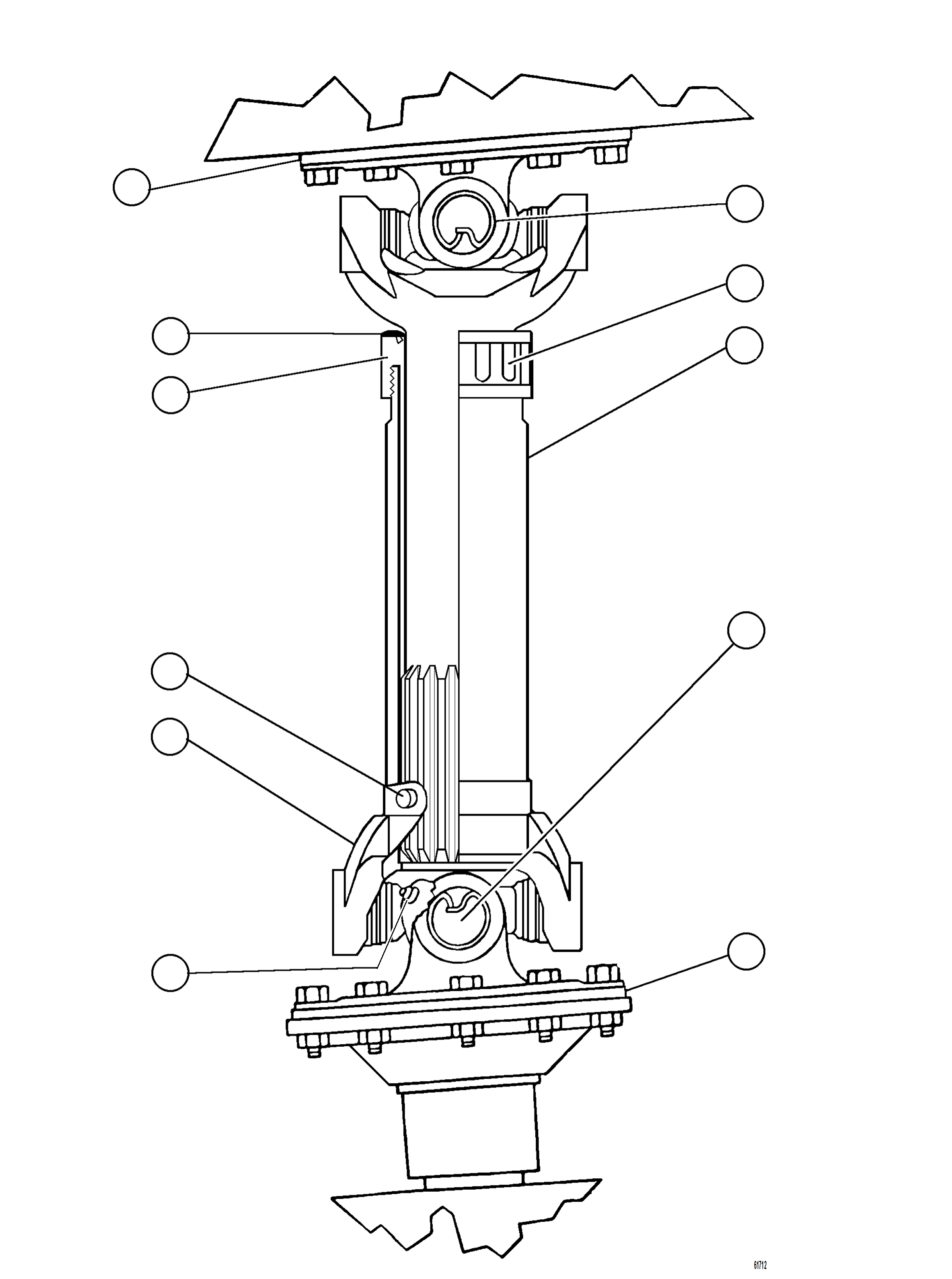 Komatsu parts book diagram for AFE57-KF 830E-1AC S/N A41142  MODERN MACHINERY: DRIVESHAFT ASSEMBLY    PC0183