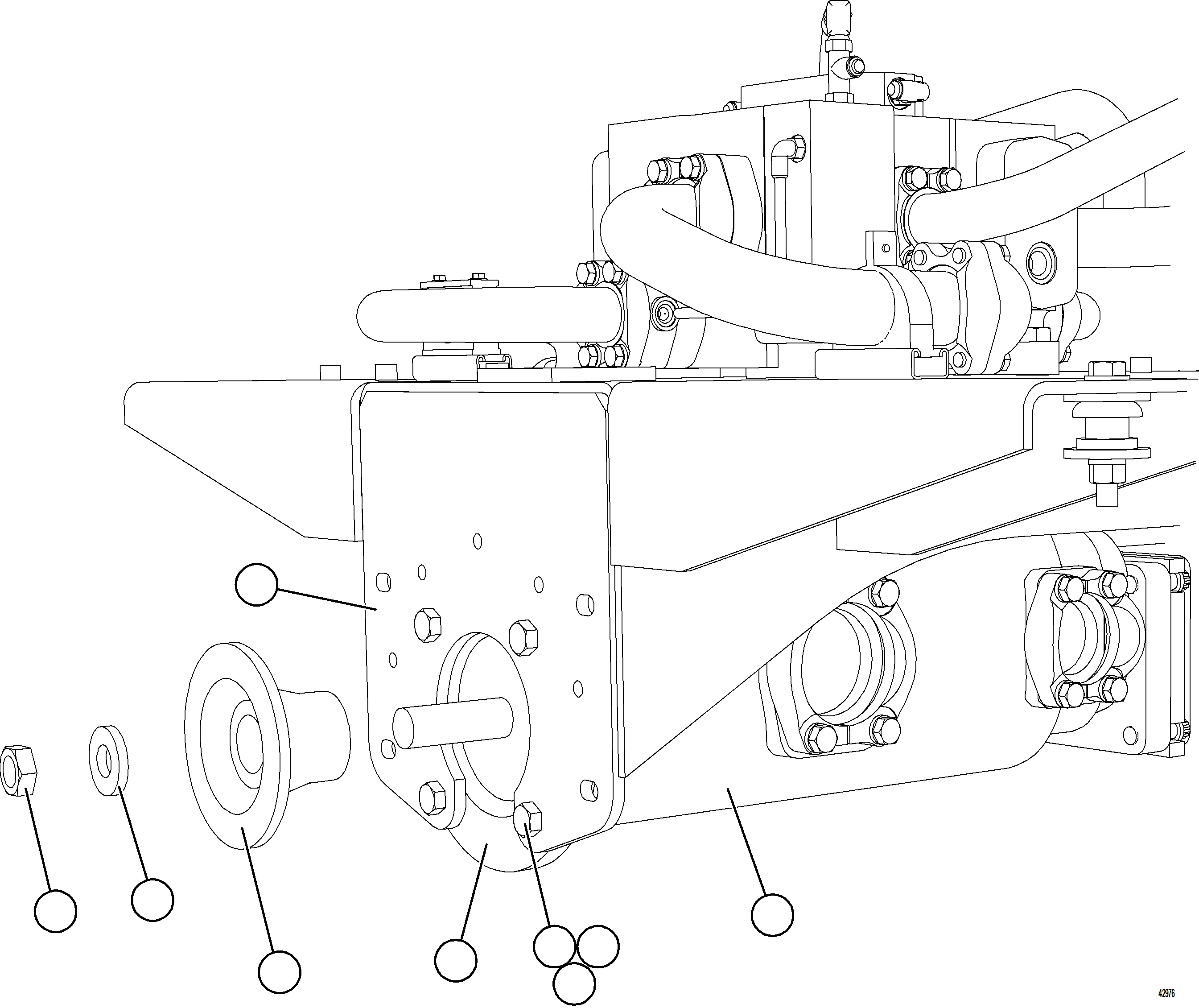 Komatsu parts book diagram for AFE57-KF 830E-1AC S/N A41142  MODERN MACHINERY: HOIST PUMP INSTALLATION