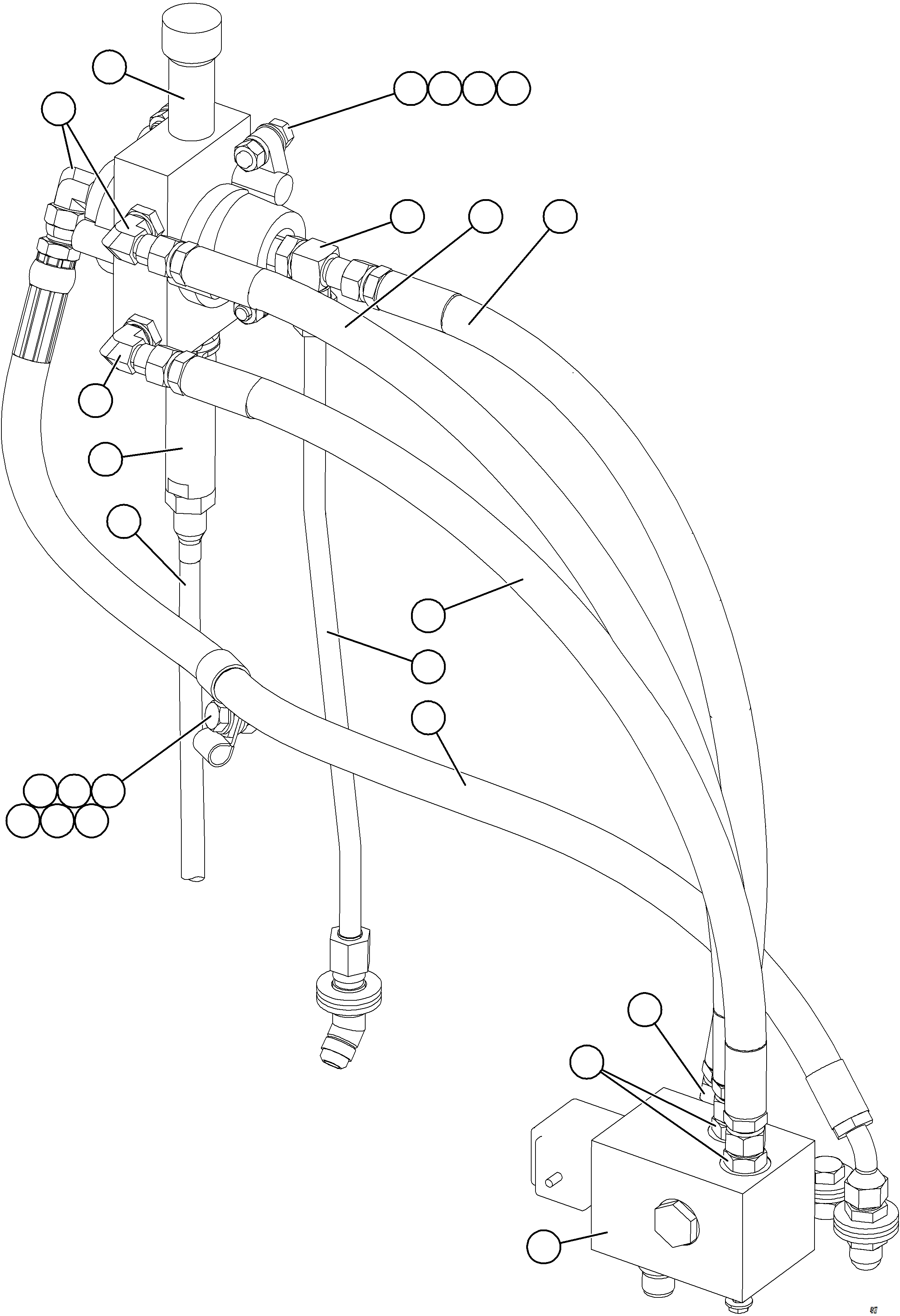 Komatsu parts book diagram for AFE57-KF 830E-1AC S/N A41142  MODERN MACHINERY: HYDRAULIC CABINET    4/4