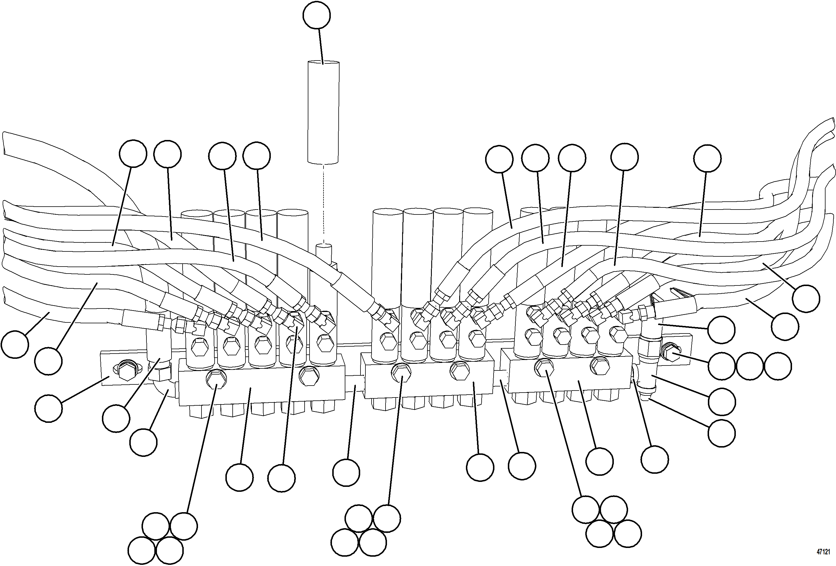 Komatsu parts book diagram for AFE57-KF 830E-1AC S/N A41142  MODERN MACHINERY: AUTOMATIC LUBRICATION - REAR AXLE    2/3