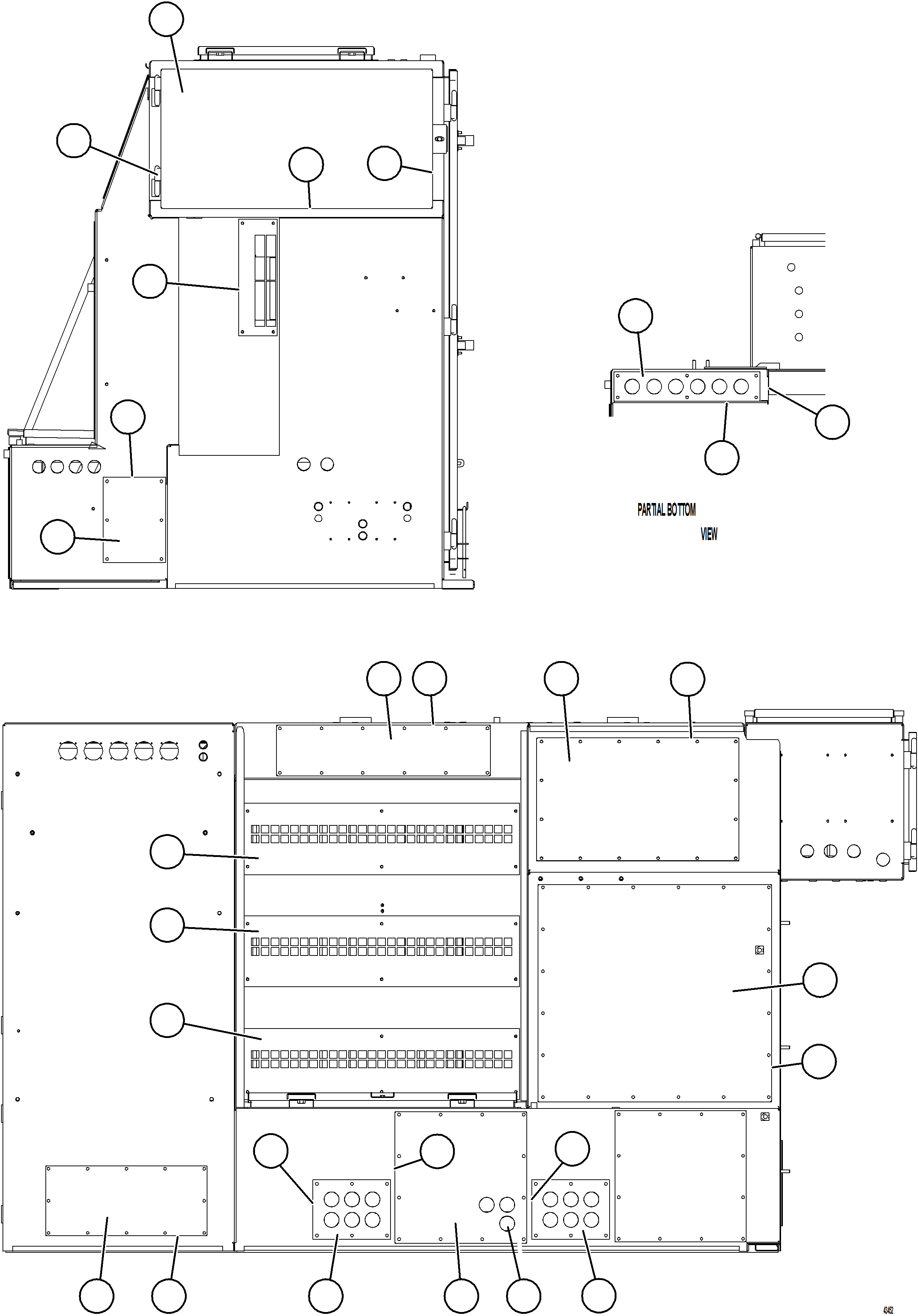 Komatsu parts book diagram for AFE57-KF 830E-1AC S/N A41142  MODERN MACHINERY: DOORS AND COVERS    2/2