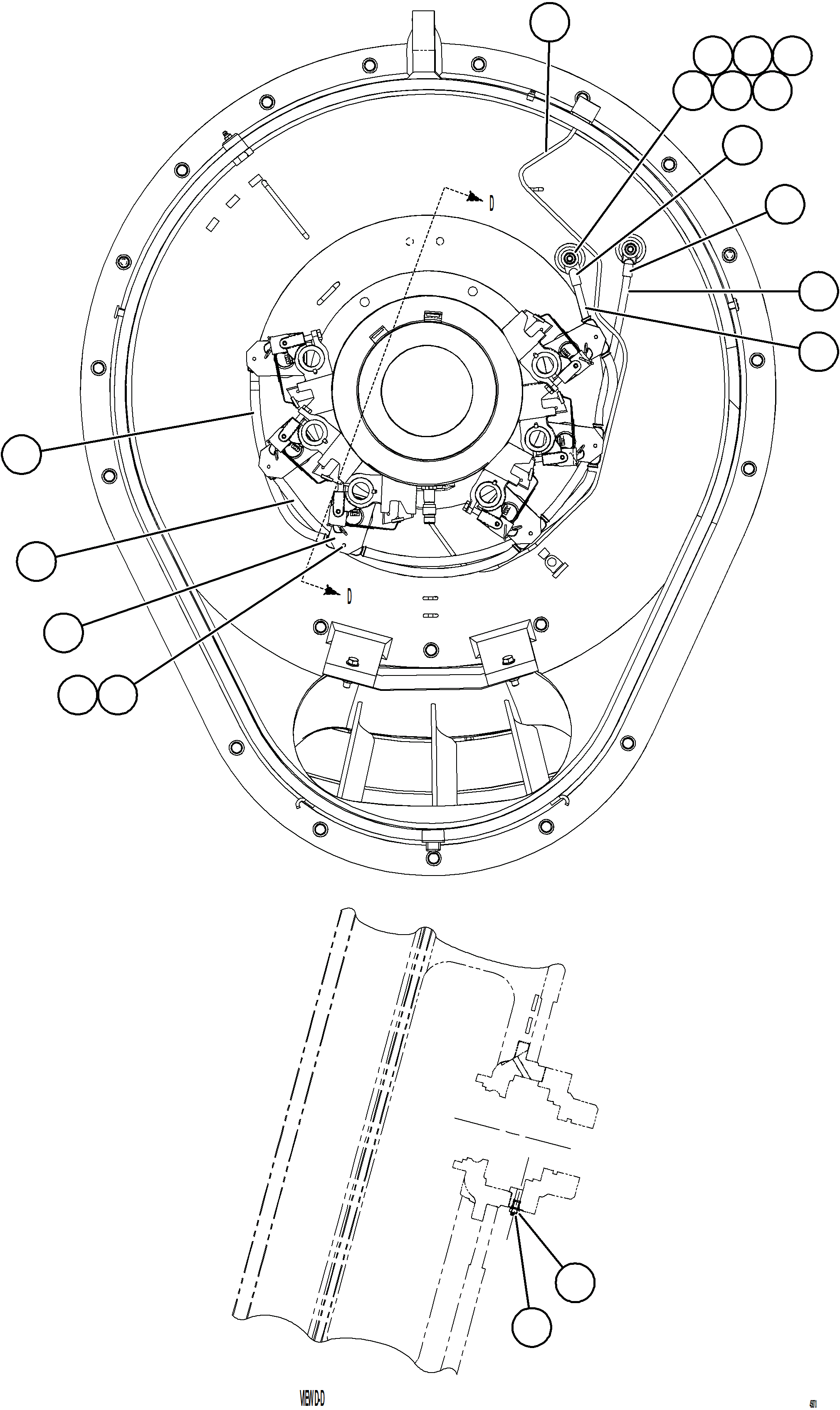 Komatsu parts book diagram for AFE57-KF 830E-1AC S/N A41142  MODERN MACHINERY: ALTERNATOR - FIELD CONNECTOR (BRUSH HOLDER)