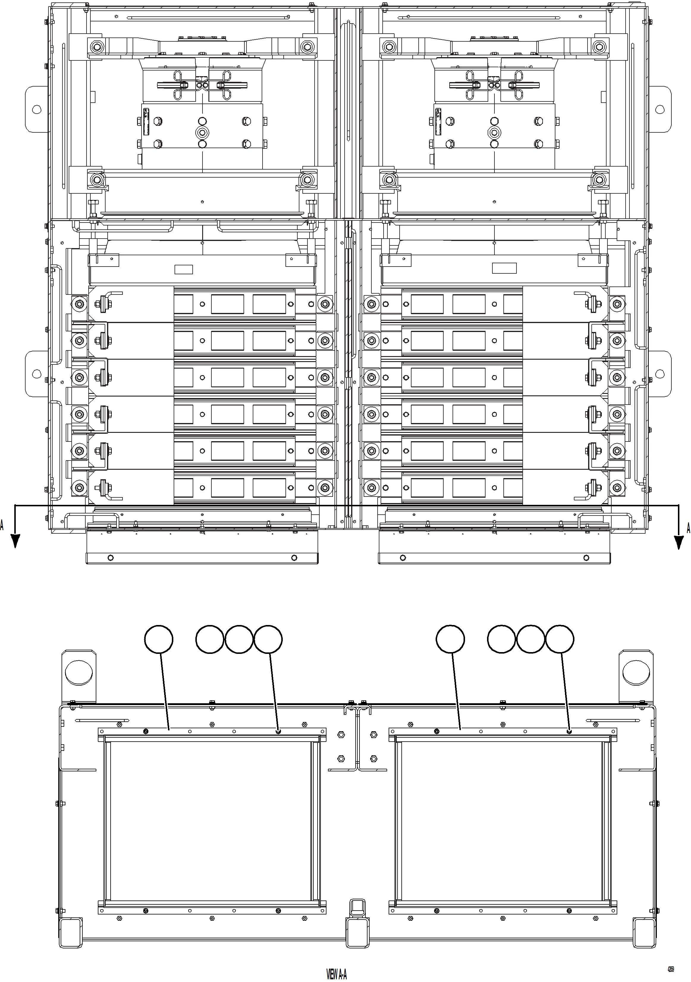 Komatsu parts book diagram for AFE57-KF 830E-1AC S/N A41142  MODERN MACHINERY: RETARDING GRID    2/6    58E-06-00001