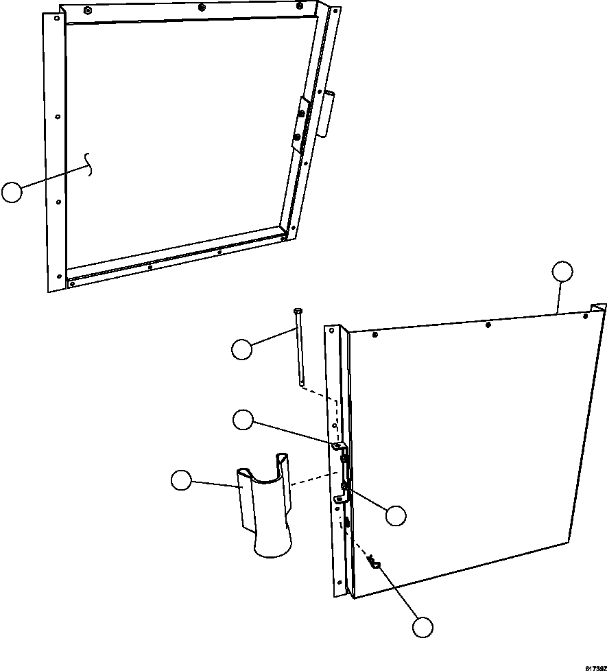 Komatsu parts book diagram for AFE59-FJ 930E-4 S/N A31661, A31664 - A31665, A31677 - A31679, A31698, A31700, A31704, A31718, A31720 & A31724  CASSERONES: INNER DOOR PANEL - LH       XB2048