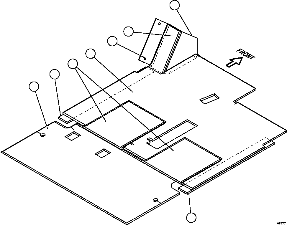 Komatsu parts book diagram for AFE59-FJ 930E-4 S/N A31661, A31664 - A31665, A31677 - A31679, A31698, A31700, A31704, A31718, A31720 & A31724  CASSERONES: FOOTREST AND FLOOR MATS