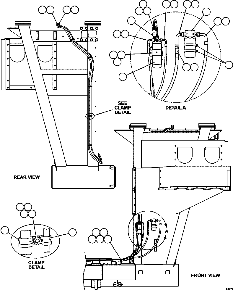 Komatsu parts book diagram for AFE59-FJ 930E-4 S/N A31661, A31664 - A31665, A31677 - A31679, A31698, A31700, A31704, A31718, A31720 & A31724  CASSERONES: AIR CONDITIONING PIPING