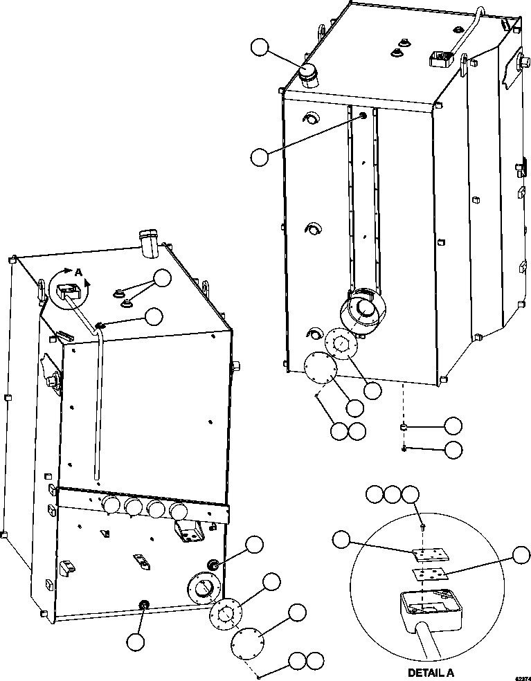Komatsu parts book diagram for AFE59-FJ 930E-4 S/N A31661, A31664 - A31665, A31677 - A31679, A31698, A31700, A31704, A31718, A31720 & A31724  CASSERONES: FUEL TANK