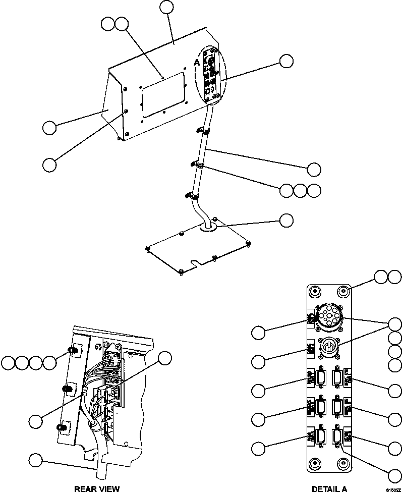 Komatsu parts book diagram for AFE59-FJ 930E-4 S/N A31661, A31664 - A31665, A31677 - A31679, A31698, A31700, A31704, A31718, A31720 & A31724  CASSERONES: D.I.D. PANEL INSTALLATION