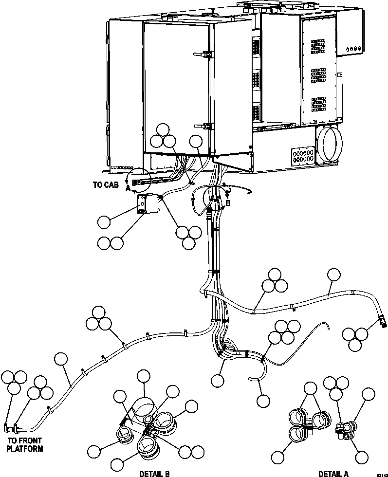 Komatsu parts book diagram for AFE59-FJ 930E-4 S/N A31661, A31664 - A31665, A31677 - A31679, A31698, A31700, A31704, A31718, A31720 & A31724  CASSERONES: AUXILIARY CONTROL CABINET EXTERNAL WIRING  3/3