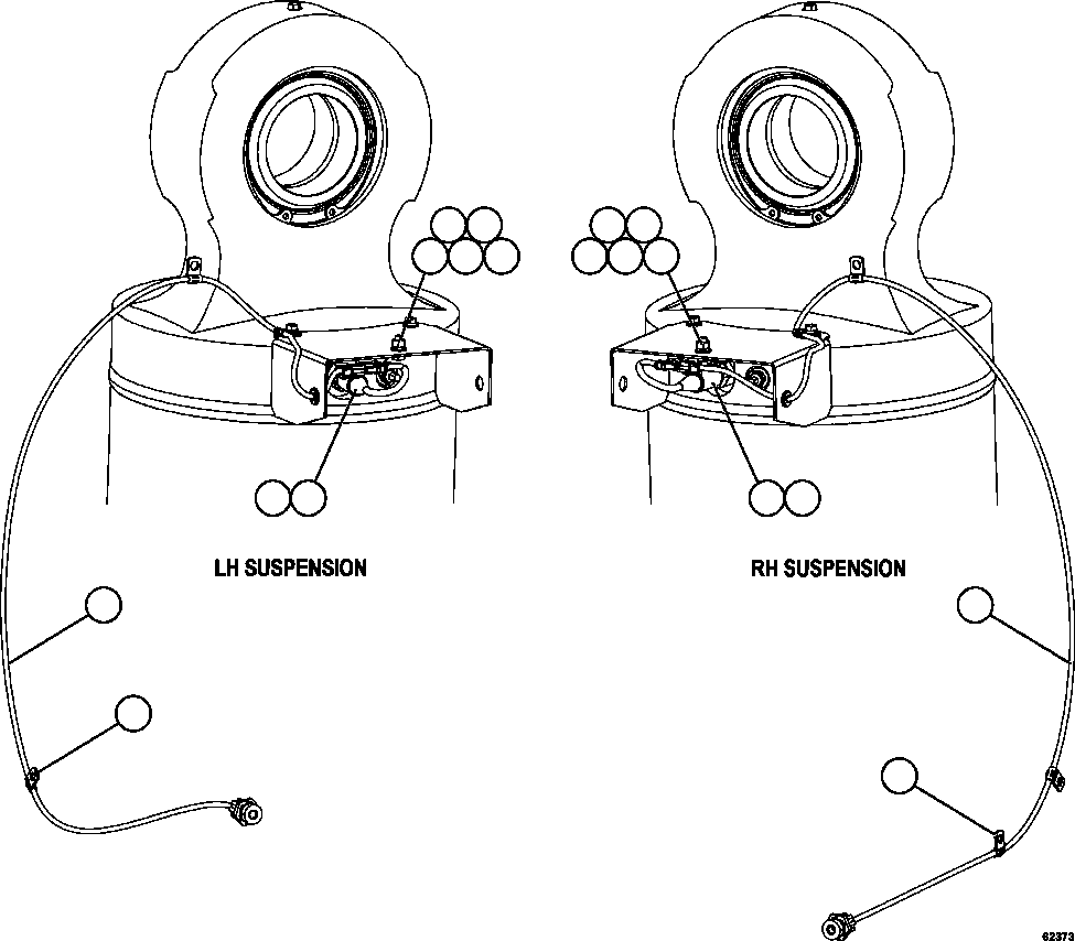 Komatsu parts book diagram for AFE59-FJ 930E-4 S/N A31661, A31664 - A31665, A31677 - A31679, A31698, A31700, A31704, A31718, A31720 & A31724  CASSERONES: PLM SENSOR - REAR SUSPENSIONS