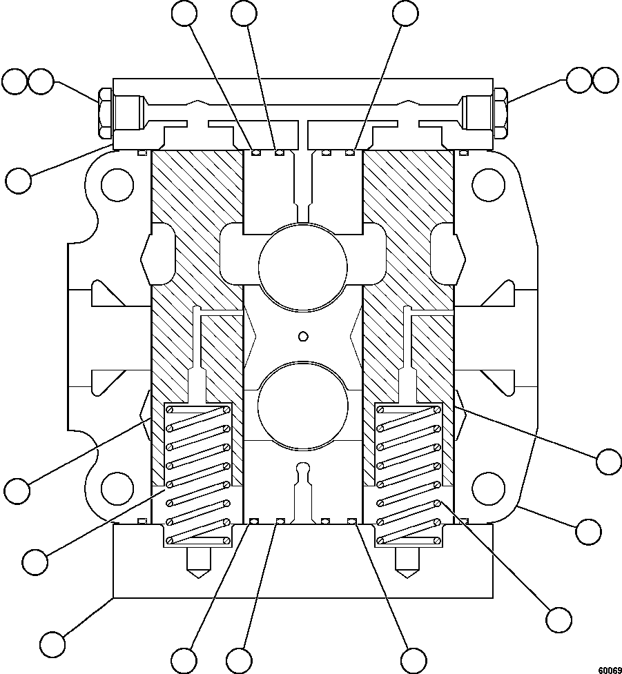Komatsu parts book diagram for AFE59-FJ 930E-4 S/N A31661, A31664 - A31665, A31677 - A31679, A31698, A31700, A31704, A31718, A31720 & A31724  CASSERONES: SPOOL SECTION ASSEMBLY - TANK     BF3050