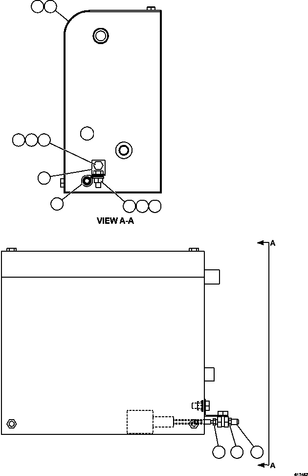 Komatsu parts book diagram for AFE59-FJ 930E-4 S/N A31661, A31664 - A31665, A31677 - A31679, A31698, A31700, A31704, A31718, A31720 & A31724  CASSERONES: COOLANT HEATER       XB0976