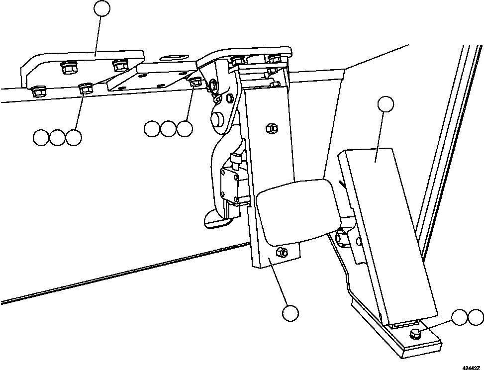 Dump Trucks Komatsu / AFE NEW / AFE59-FP 930E-4 S/N A31735 & A31750 - A31751  LOS PELAMBRES(afe59-fp) / PEDAL INSTALLATION(220 : 42442)