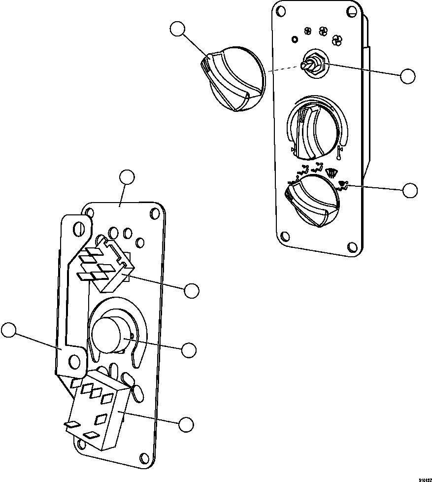 Dump Trucks Komatsu / AFE NEW / AFE59-FP 930E-4 S/N A31735 & A31750 - A31751  LOS PELAMBRES(afe59-fp) / CONTROL PANEL SWITCH        EL5676(252 : 51012)