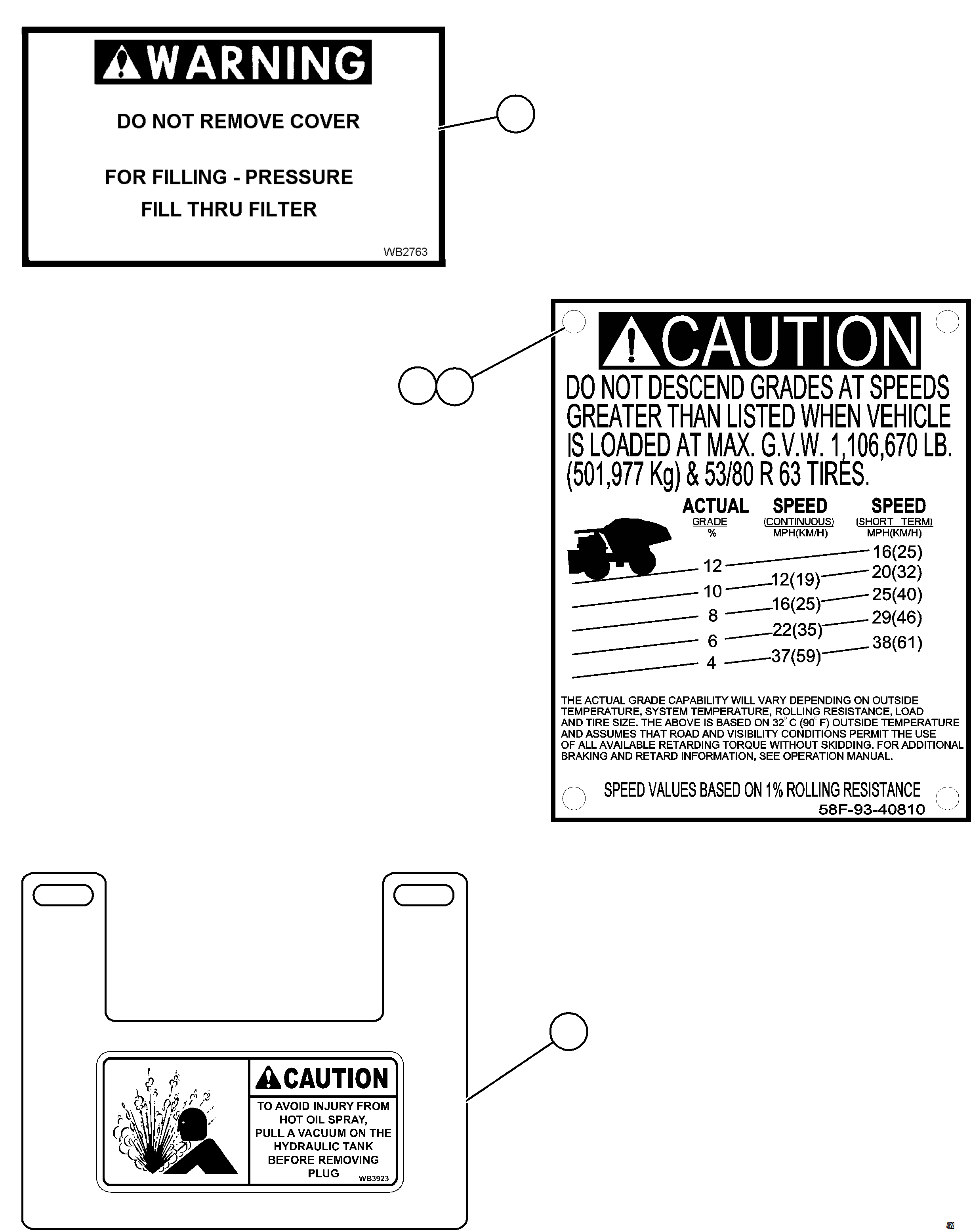 Dump Trucks Komatsu / AFE NEW / AFE59-HV 930E-4 S/N GAE2285 - UP  TECK - GLIDER KIT(afe59-hv) / DECALS & WARNINGS    2/3(A-004 : 48522)