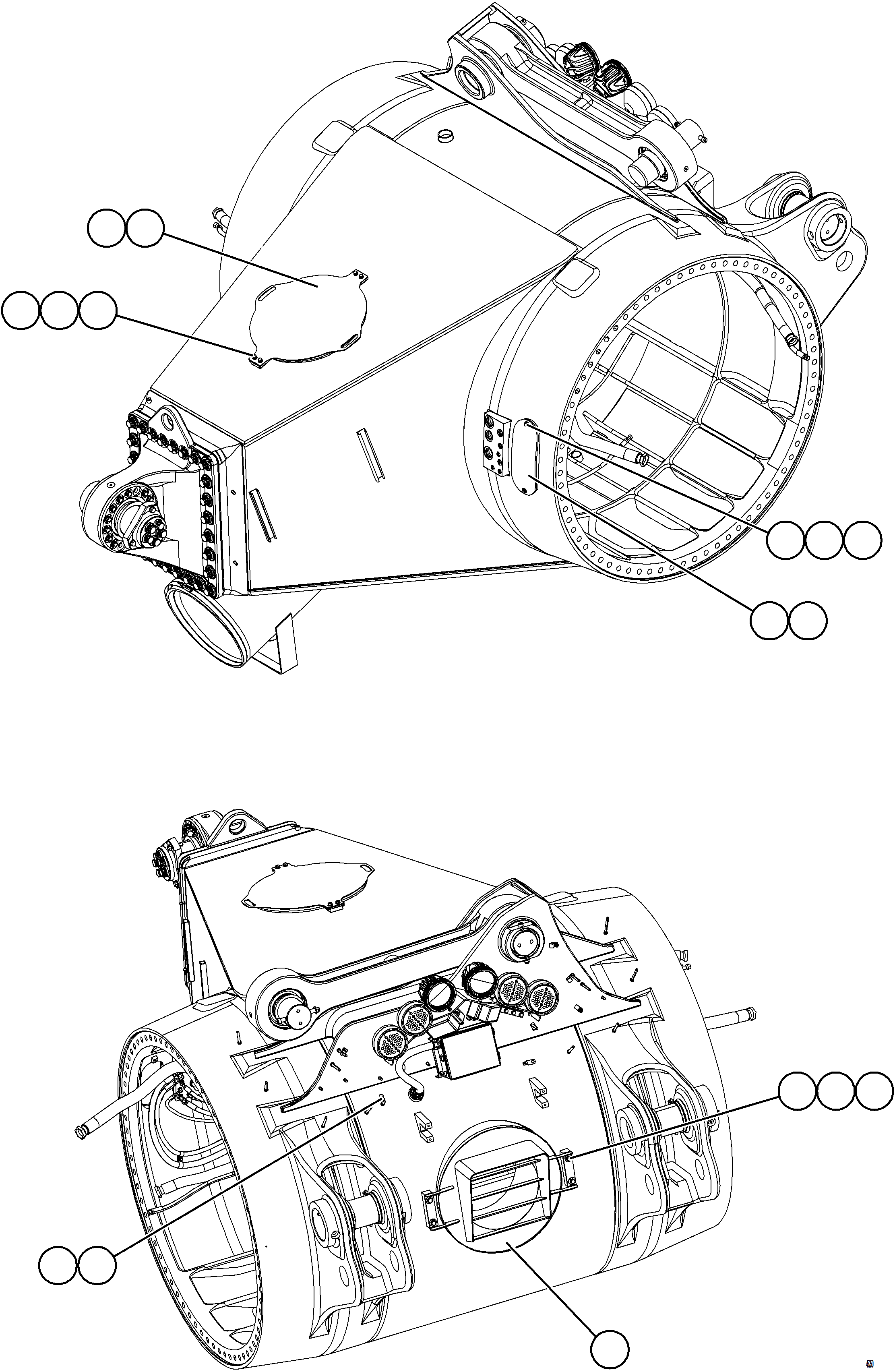 Dump Trucks Komatsu / AFE NEW / AFE59-HV 930E-4 S/N GAE2285 - UP  TECK - GLIDER KIT(afe59-hv) / AXLE HOUSING ACCESS COVERS(E-016 : 45250)