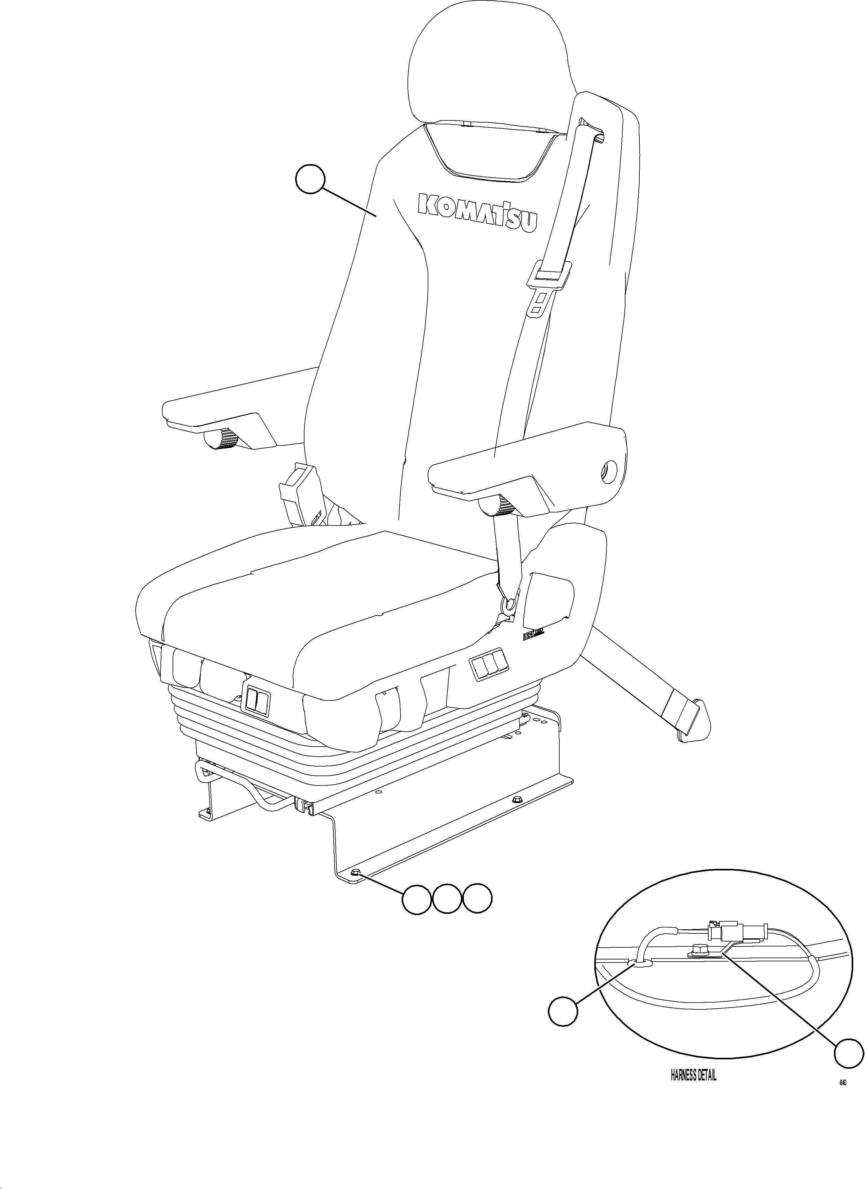 Dump Trucks Komatsu / AFE NEW / AFE59-HV 930E-4 S/N GAE2285 - UP  TECK - GLIDER KIT(afe59-hv) / OPERATOR SEAT INSTALLATION(G-034 : 48463)