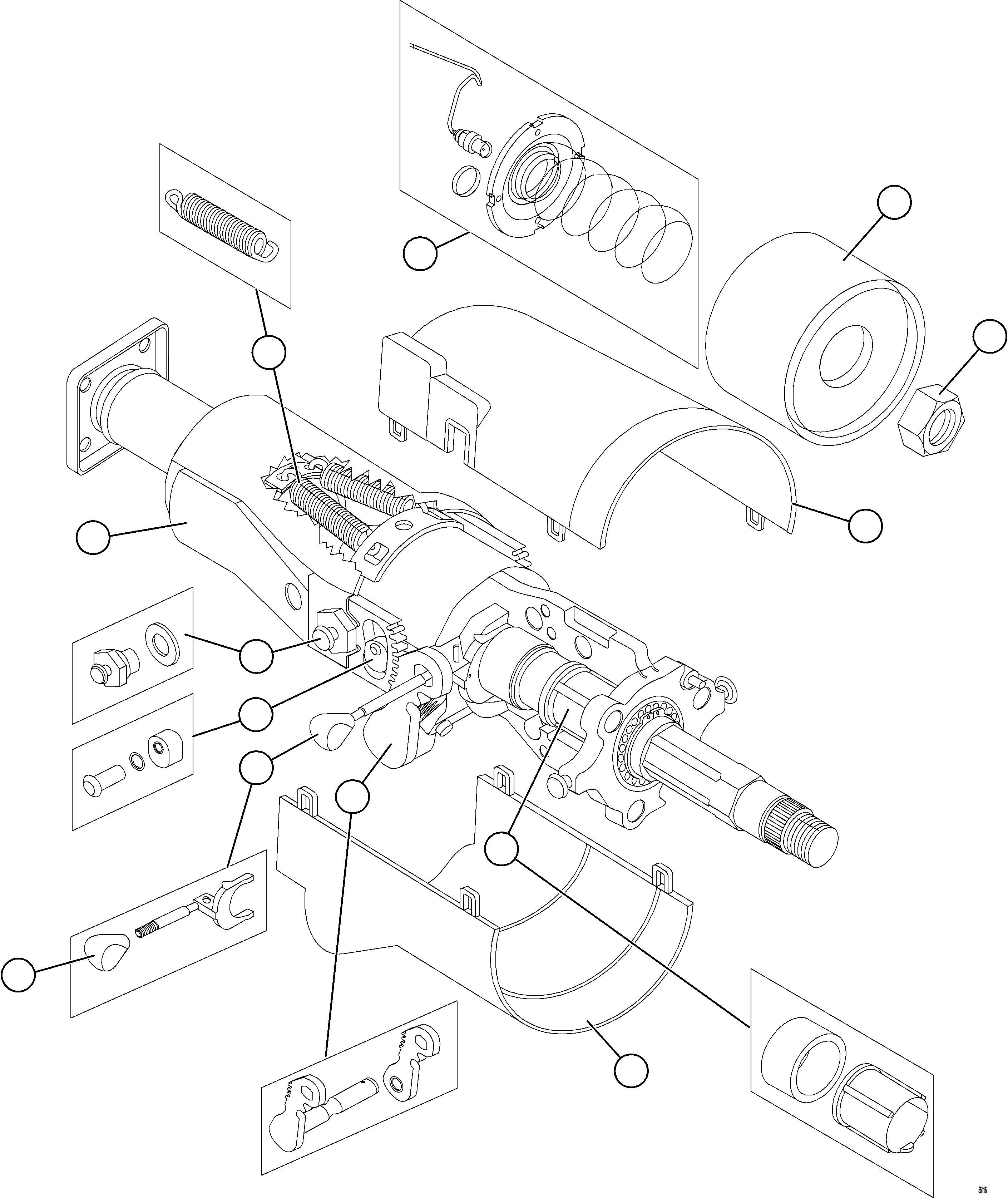 Dump Trucks Komatsu / AFE NEW / AFE59-HV 930E-4 S/N GAE2285 - UP  TECK - GLIDER KIT(afe59-hv) / STEERING COLUMN    XB8878(G-076 : 56116)