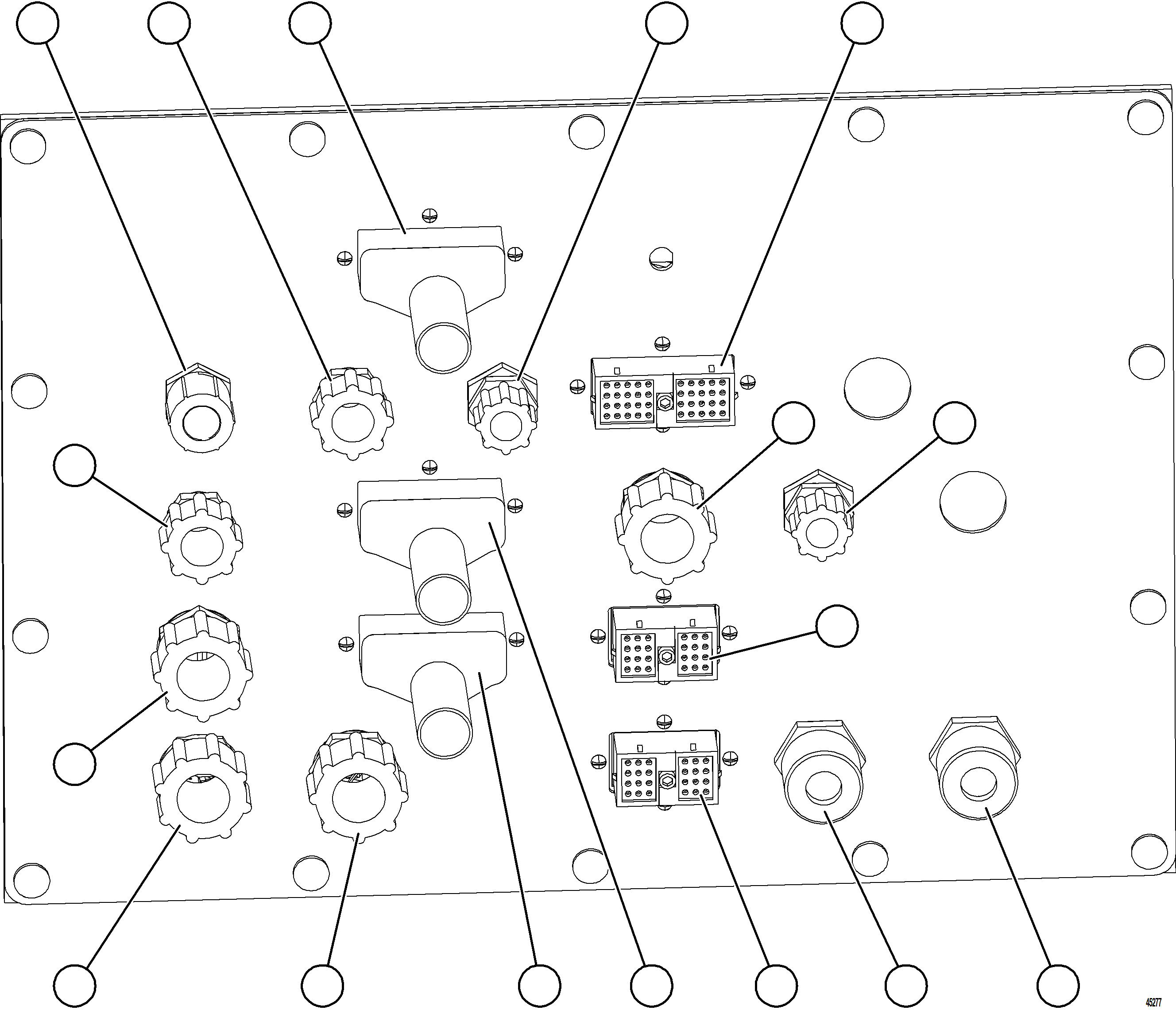 Komatsu parts book diagram for AFE69-P 730E-8 S/N A40063  BUENAVISTA: AUXILIARY CONTROL CABINET EXTERNAL WIRING    1/4