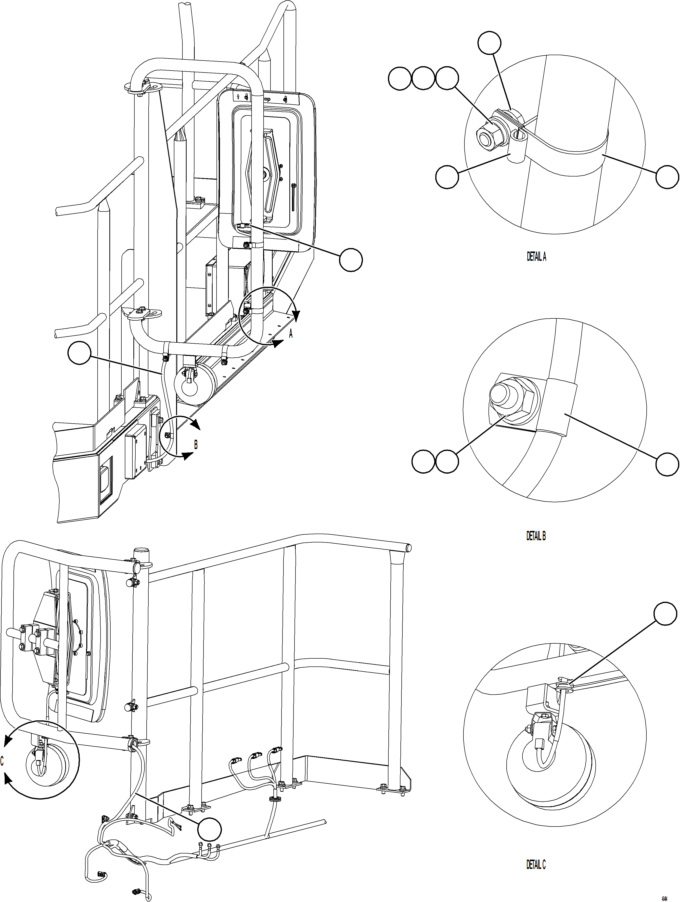 Komatsu parts book diagram for AFE69-P 730E-8 S/N A40063  BUENAVISTA: HEATED MIRROR