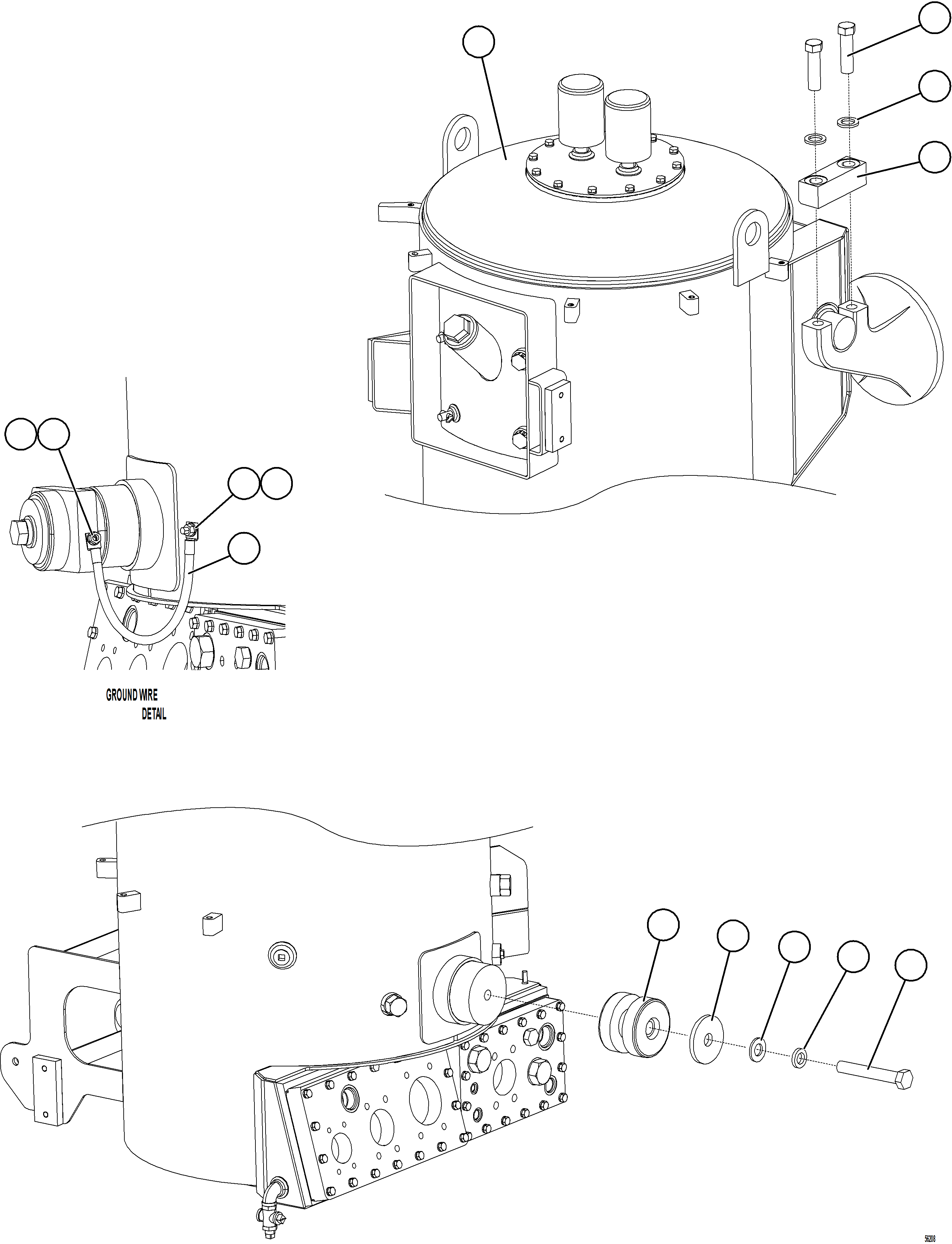 Komatsu parts book diagram for AFE69-P 730E-8 S/N A40063  BUENAVISTA: HYDRAULIC TANK INSTALLATION