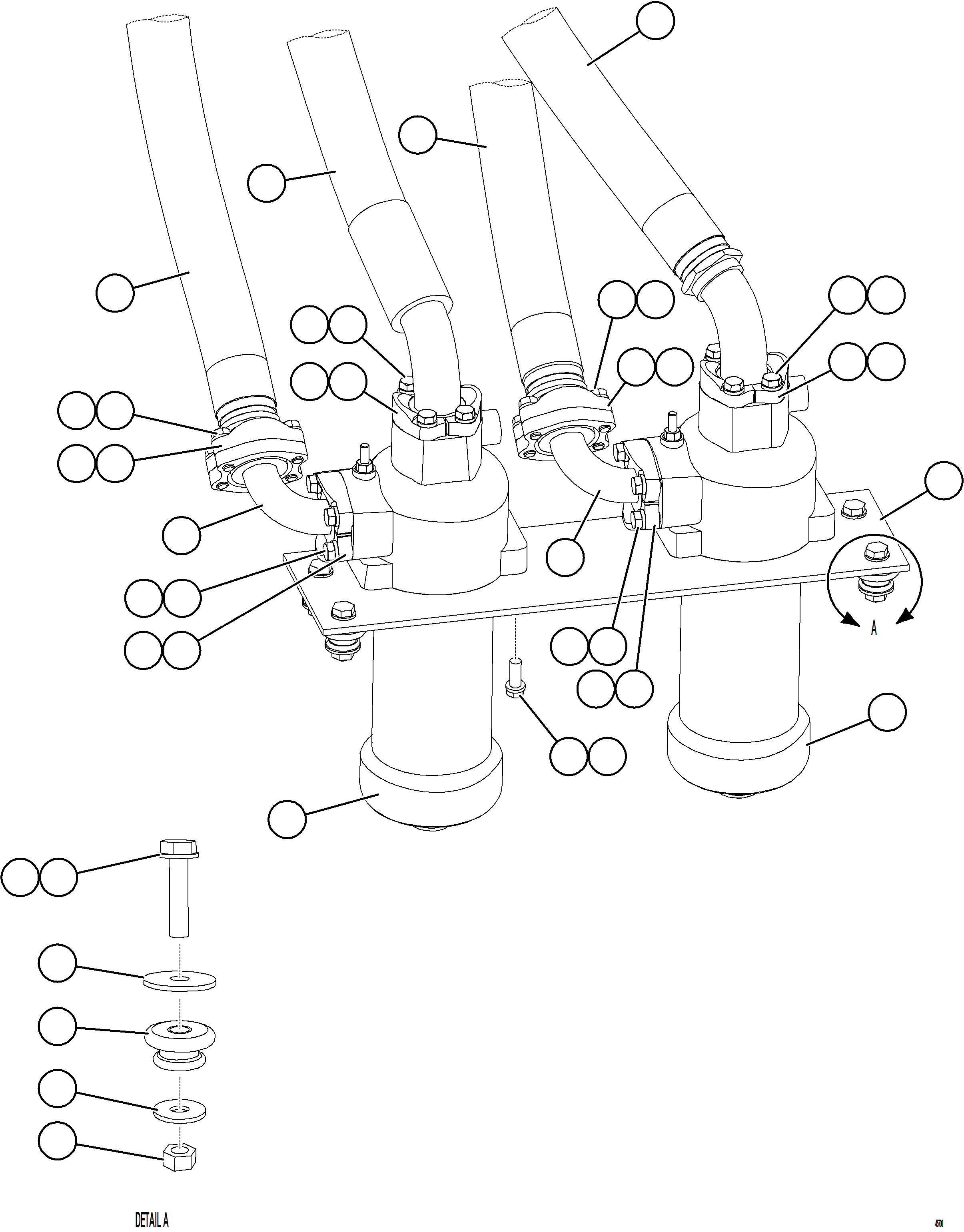 Komatsu parts book diagram for AFE69-P 730E-8 S/N A40063  BUENAVISTA: HOIST FILTER INSTALLATION