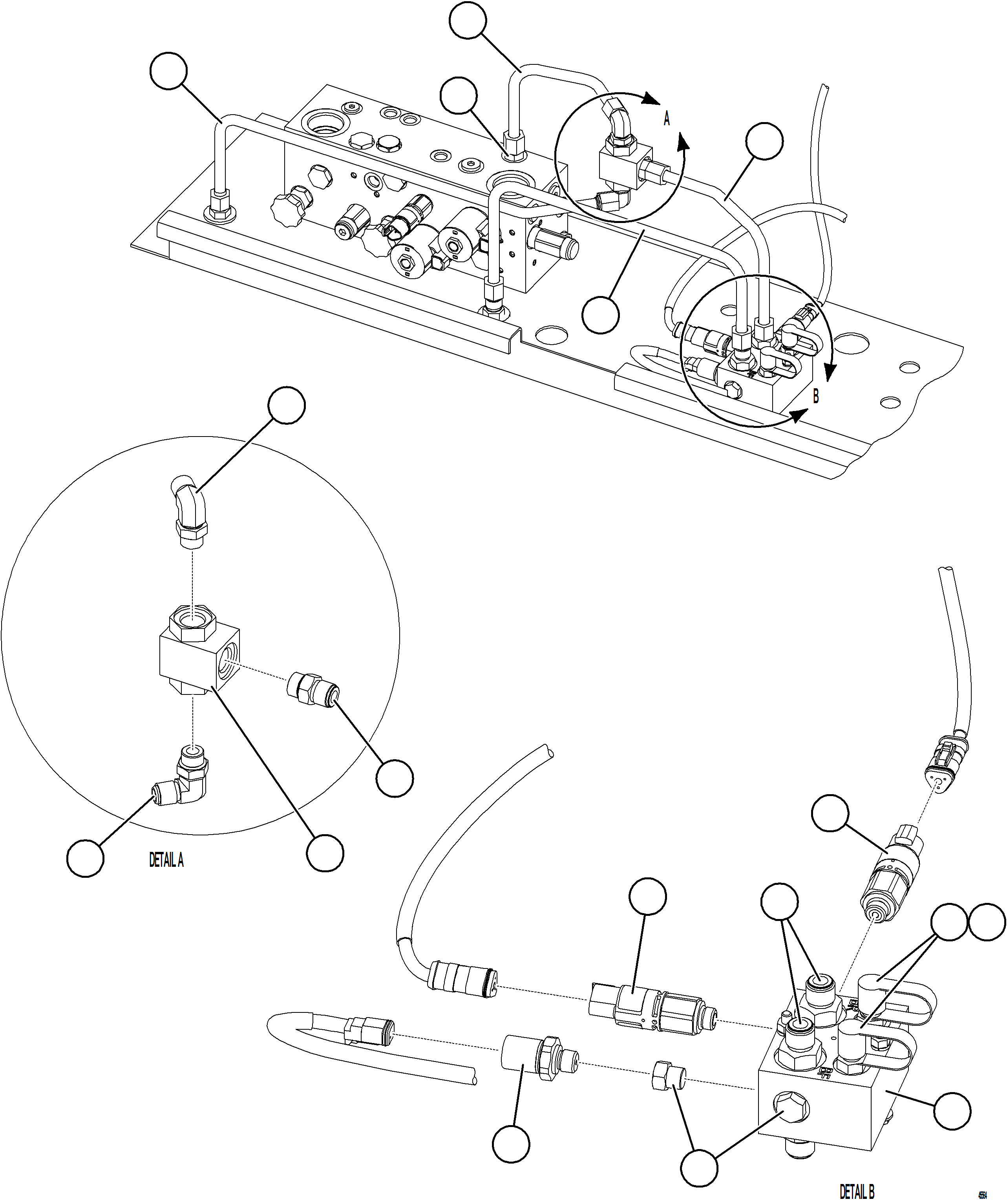 Komatsu parts book diagram for AFE69-P 730E-8 S/N A40063  BUENAVISTA: HYDRAULIC BRAKE CABINET    5/6