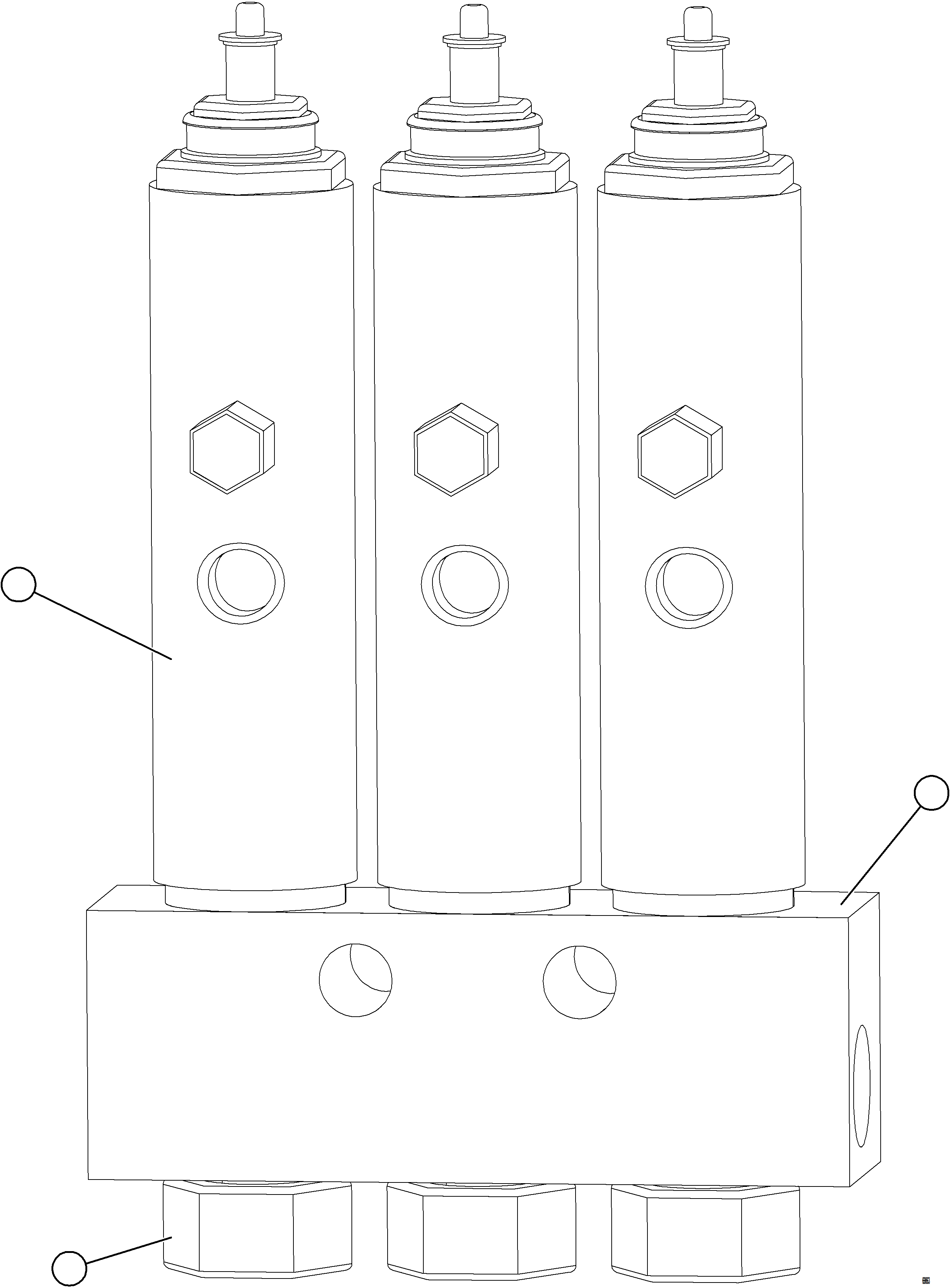 Komatsu parts book diagram for AFE69-P 730E-8 S/N A40063  BUENAVISTA: 3-PIECE INJECTOR ASSEMBLY    TA4410