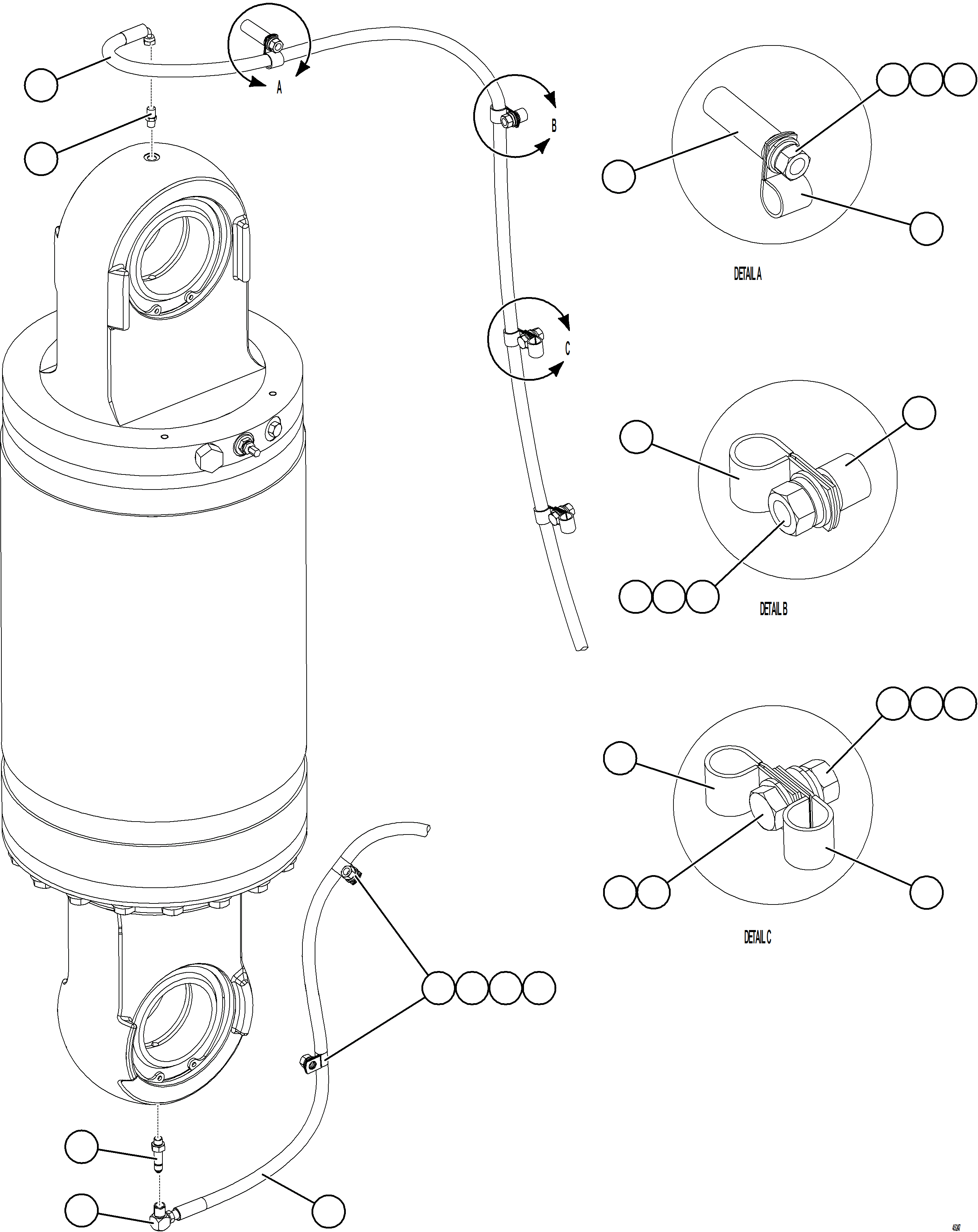 Komatsu parts book diagram for AFE69-P 730E-8 S/N A40063  BUENAVISTA: AUTOMATIC LUBRICATION - REAR SUSPENSIONS