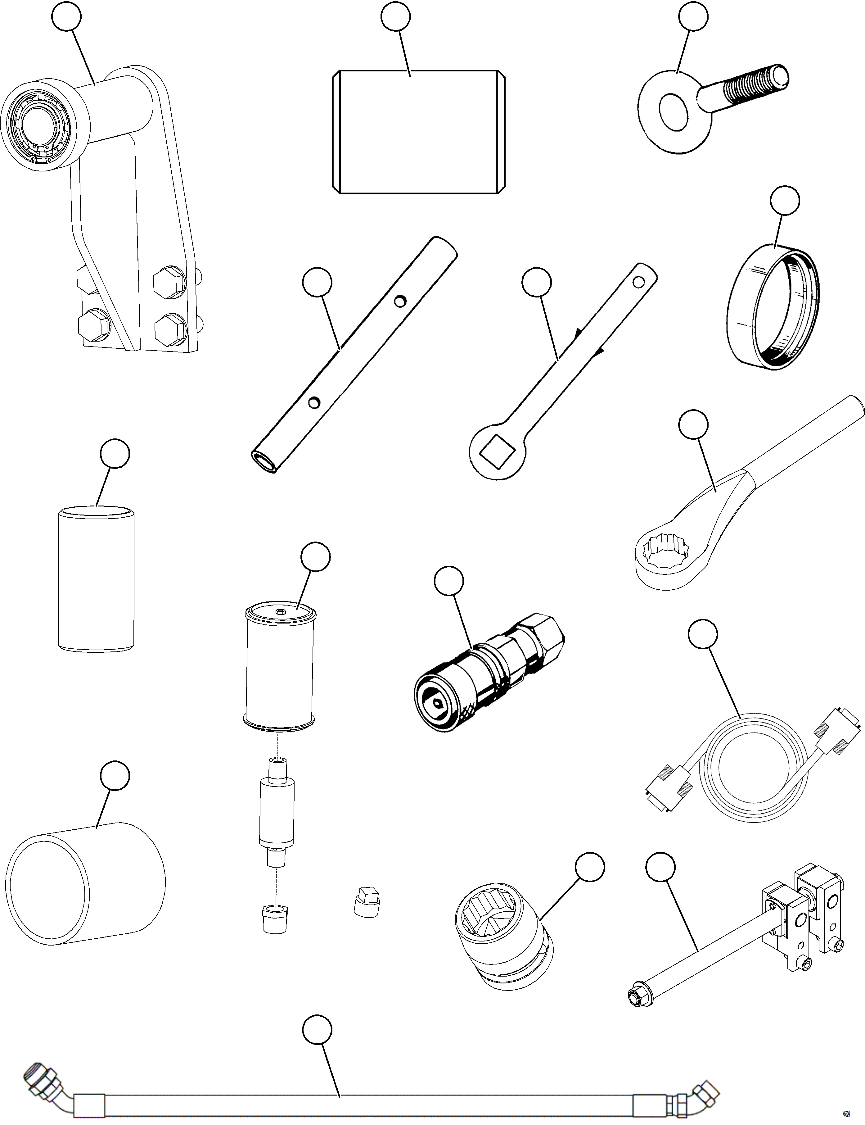 Komatsu parts book diagram for AFE69-P 730E-8 S/N A40063  BUENAVISTA: TOOL GROUP    1/2
