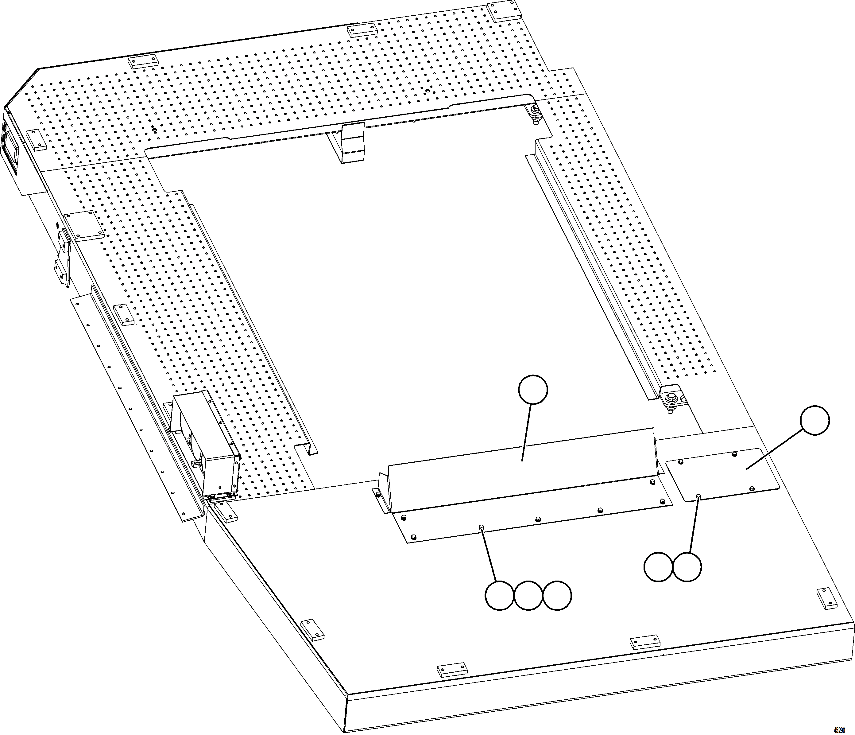 Komatsu parts book diagram for AFE69-Q 730E-8 S/N A40064, A40067  ASSMANG: LH DECK COVERS