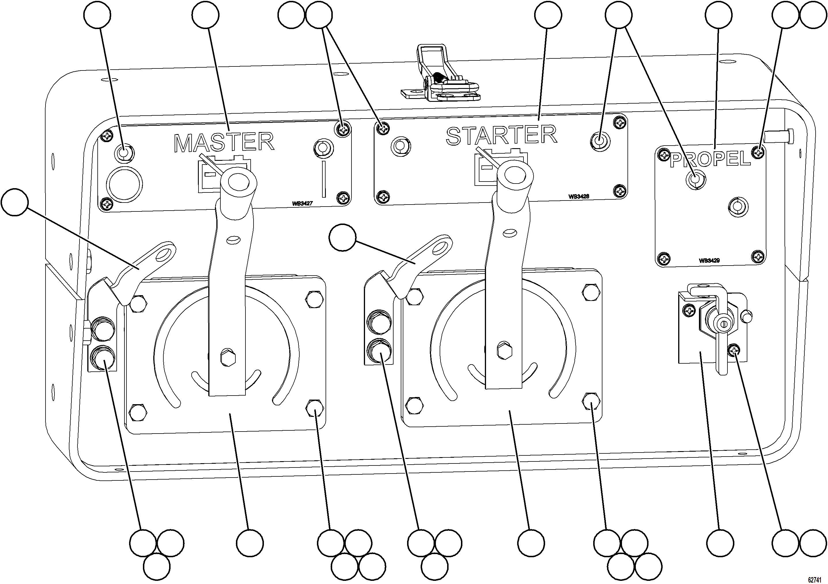 Komatsu parts book diagram for AFE69-Q 730E-8 S/N A40064, A40067  ASSMANG: ISOLATION BOX    1/3    58F-06-40110