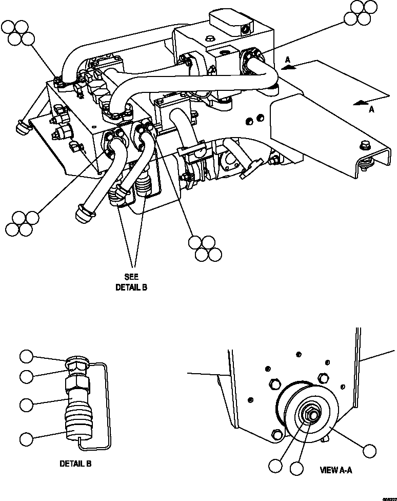 Komatsu parts book diagram for AFE69-Q 730E-8 S/N A40064, A40067  ASSMANG: PUMP MODULE    2/3