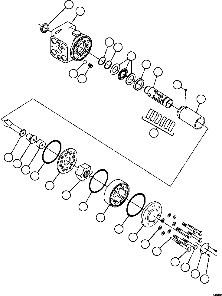 Komatsu parts book diagram for AFE69-Q 730E-8 S/N A40064, A40067  ASSMANG: STEERING CONTROL UNIT    PB6905