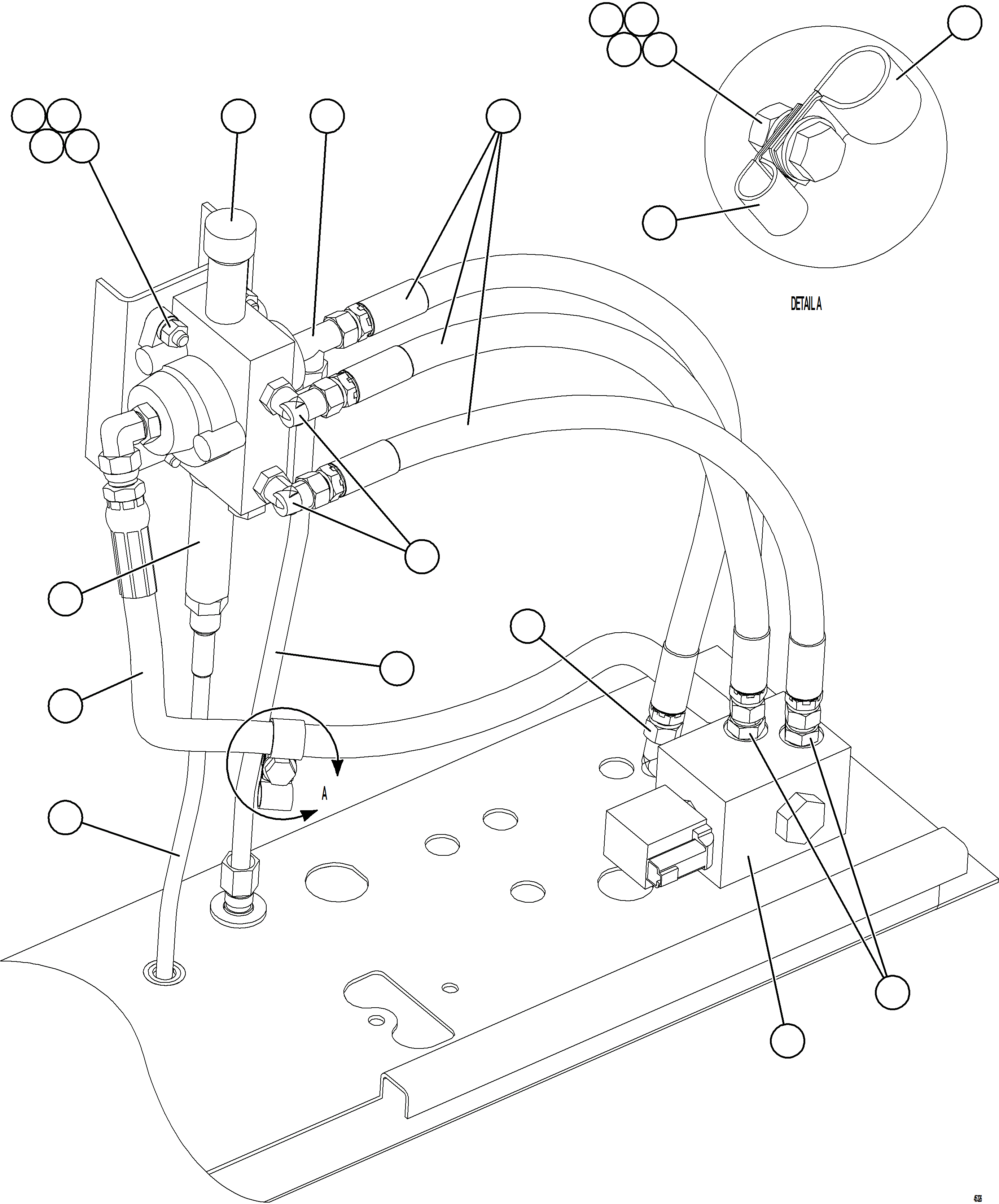 Komatsu parts book diagram for AFE69-Q 730E-8 S/N A40064, A40067  ASSMANG: HYDRAULIC BRAKE CABINET    6/6
