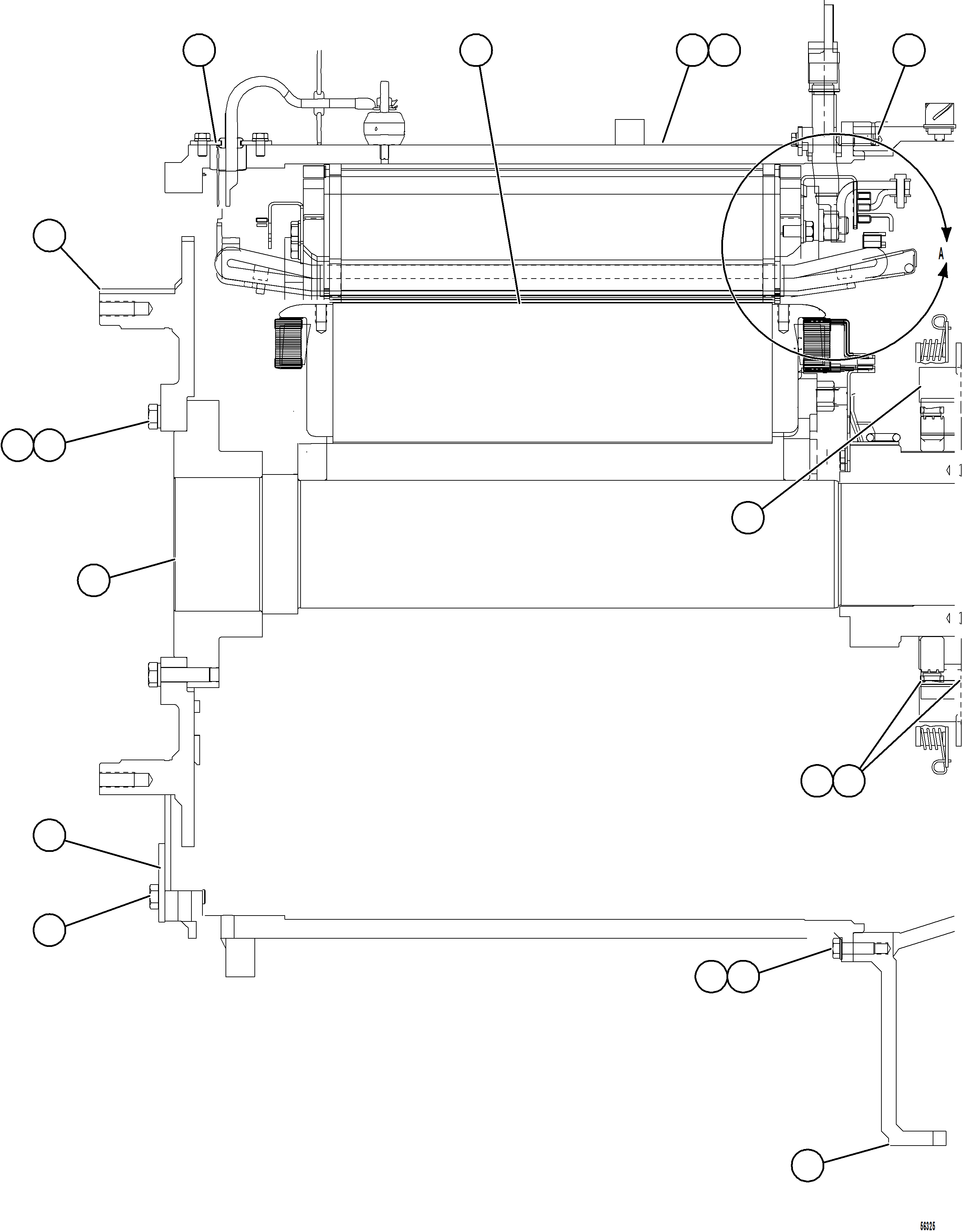 Komatsu parts book diagram for AFE69-Q 730E-8 S/N A40064, A40067  ASSMANG: ALTERNATOR - ENGINE MOUNT    1/4