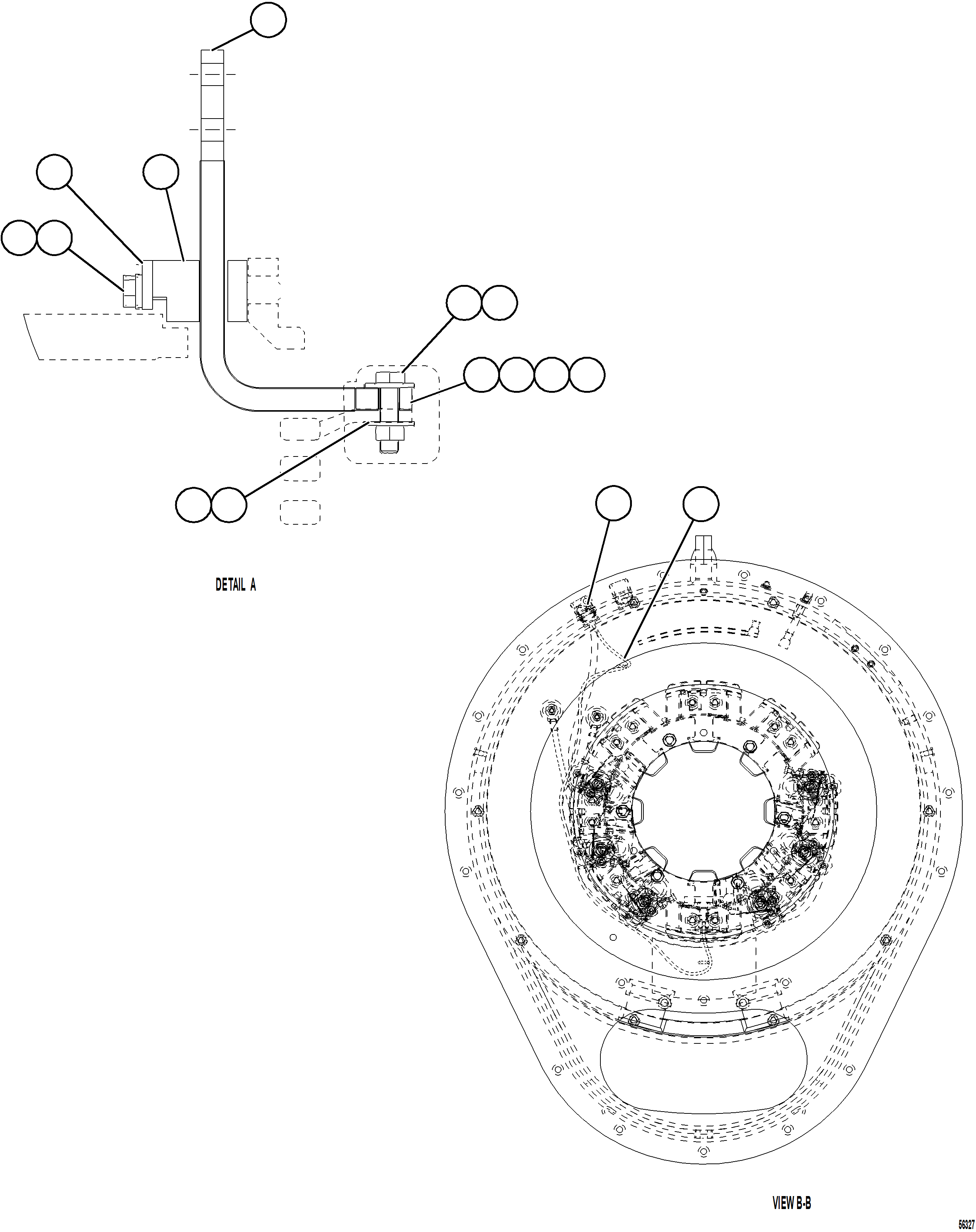 Komatsu parts book diagram for AFE69-Q 730E-8 S/N A40064, A40067  ASSMANG: ALTERNATOR - ENGINE MOUNT    4/4