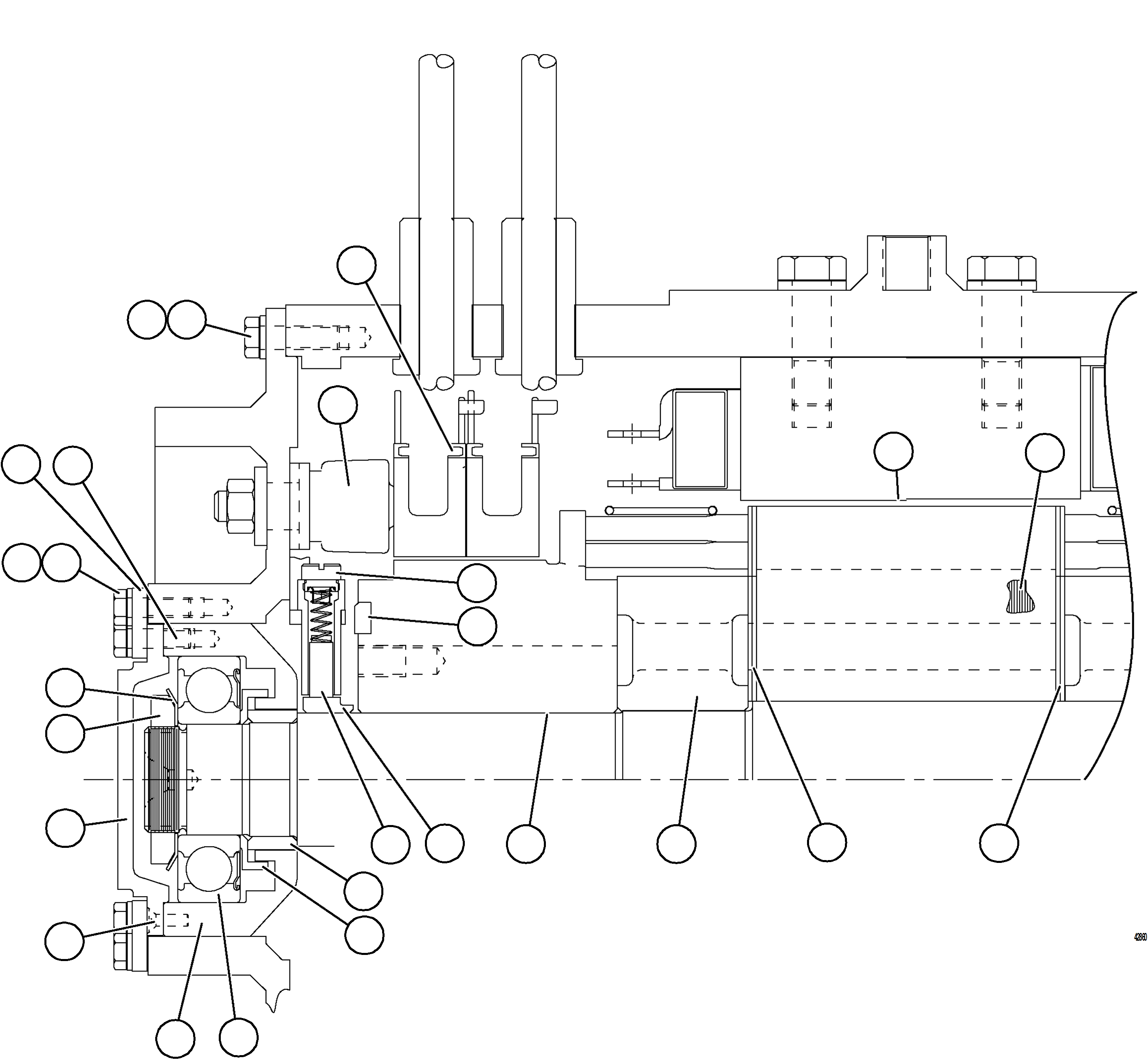 Komatsu parts book diagram for AFE69-Q 730E-8 S/N A40064, A40067  ASSMANG: RETARDING GRID BLOWER MOTOR    2/5    XA4558
