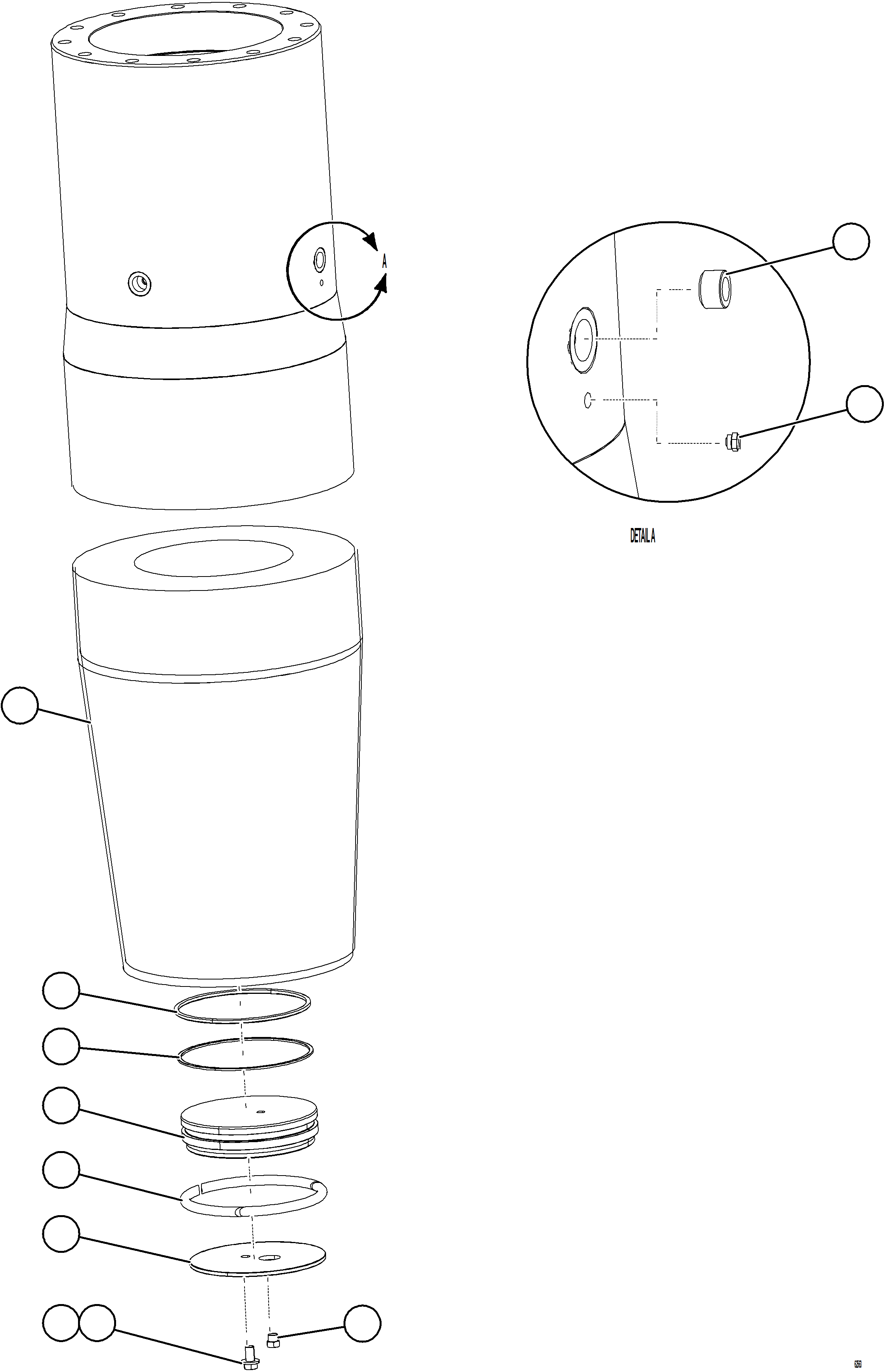 Komatsu parts book diagram for AFE73-T 980E-4 S/N A40160 - A40162  BUENAVISTA: PISTON ASSEMBLY    58B-50-00800