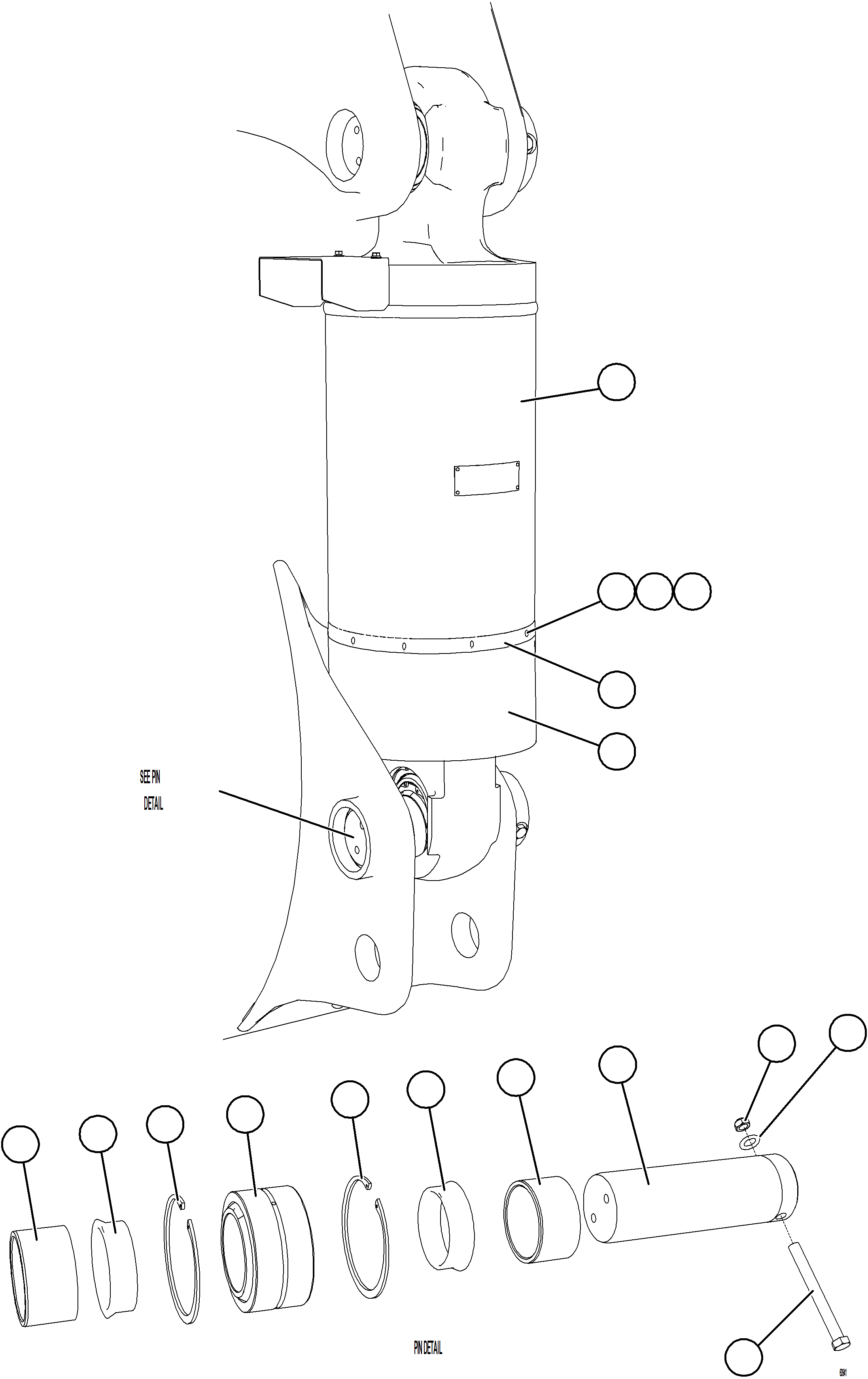 Komatsu parts book diagram for AFE73-T 980E-4 S/N A40160 - A40162  BUENAVISTA: REAR SUSPENSION INSTALLATION