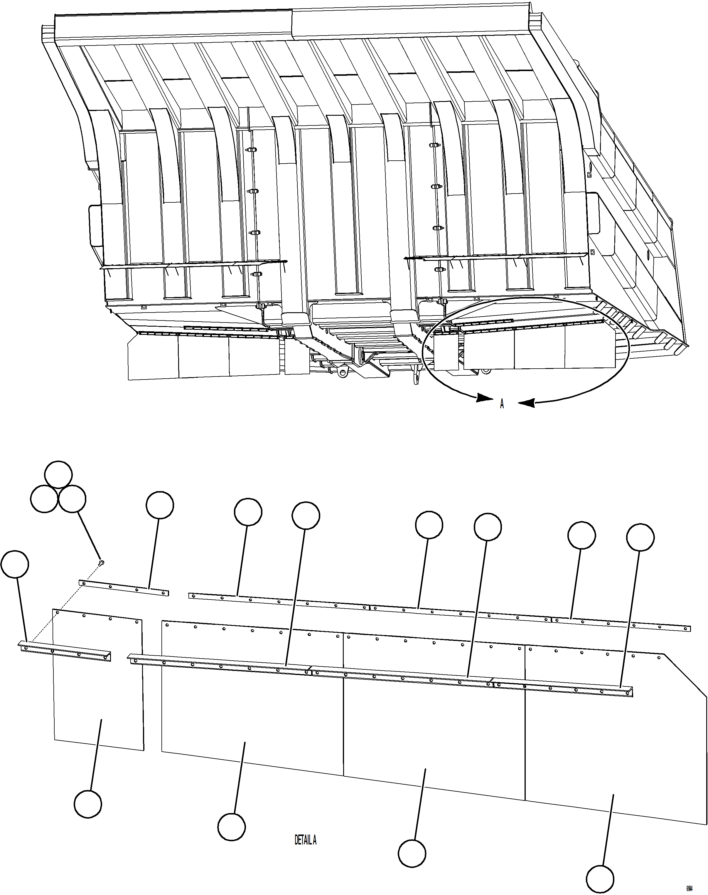 Komatsu parts book diagram for AFE73-T 980E-4 S/N A40160 - A40162  BUENAVISTA: BODY MUD FLAPS    3/3
