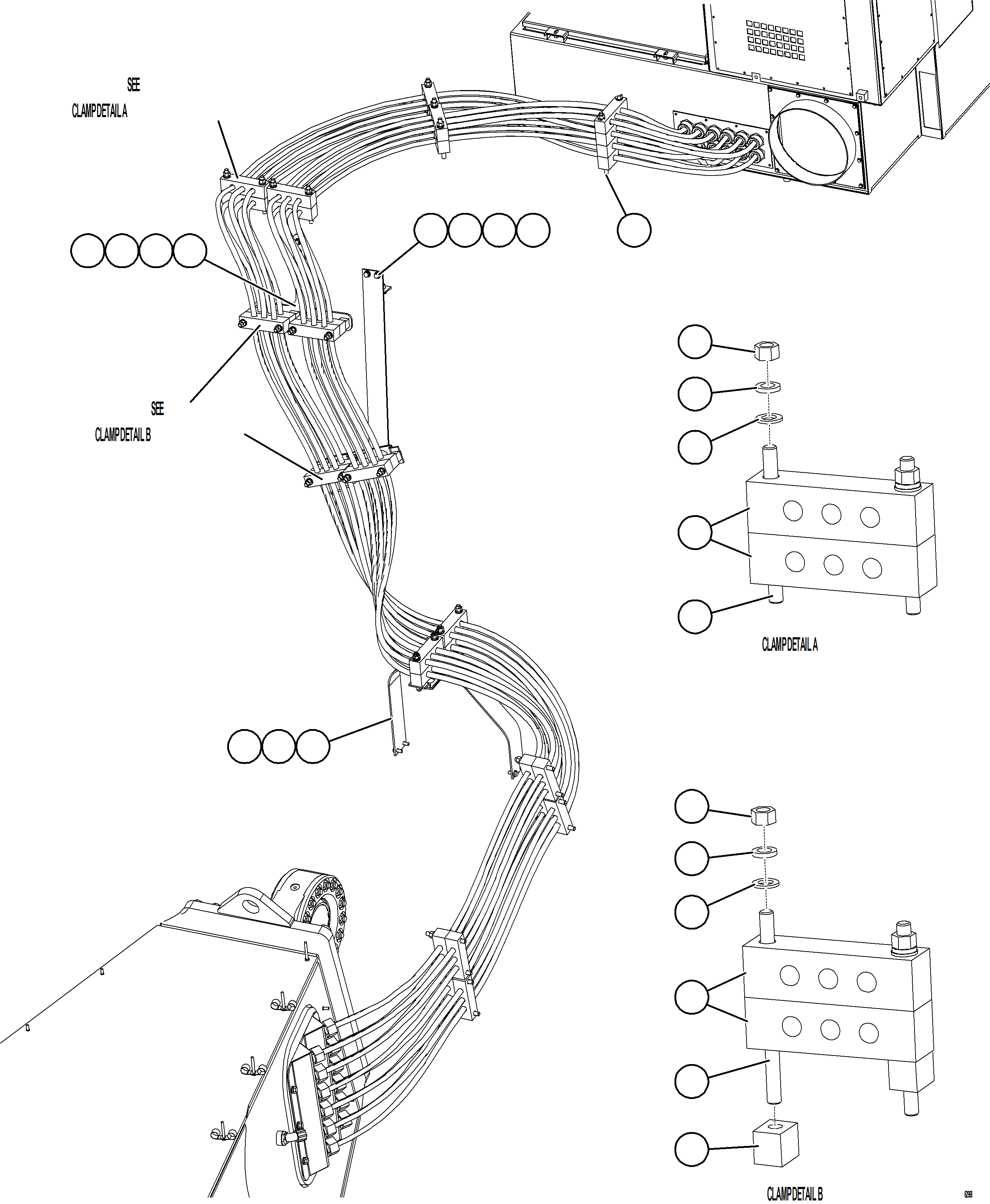 Komatsu parts book diagram for AFE73-T 980E-4 S/N A40160 - A40162  BUENAVISTA: CONTROL CABINET EXTERNAL WIRING    2/4