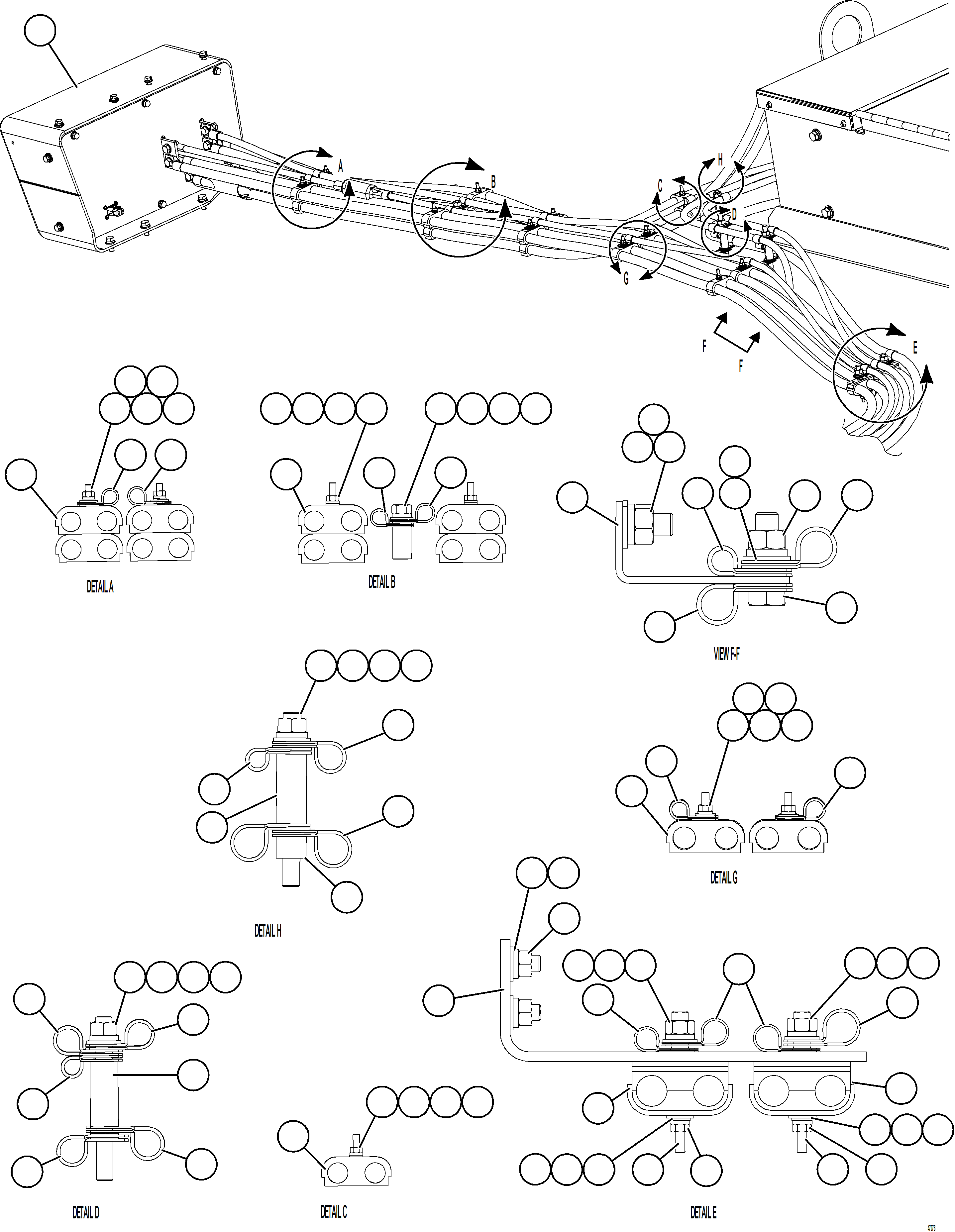 Komatsu parts book diagram for AFE73-T 980E-4 S/N A40160 - A40162  BUENAVISTA: ISOLATION BOX WIRING    1/2