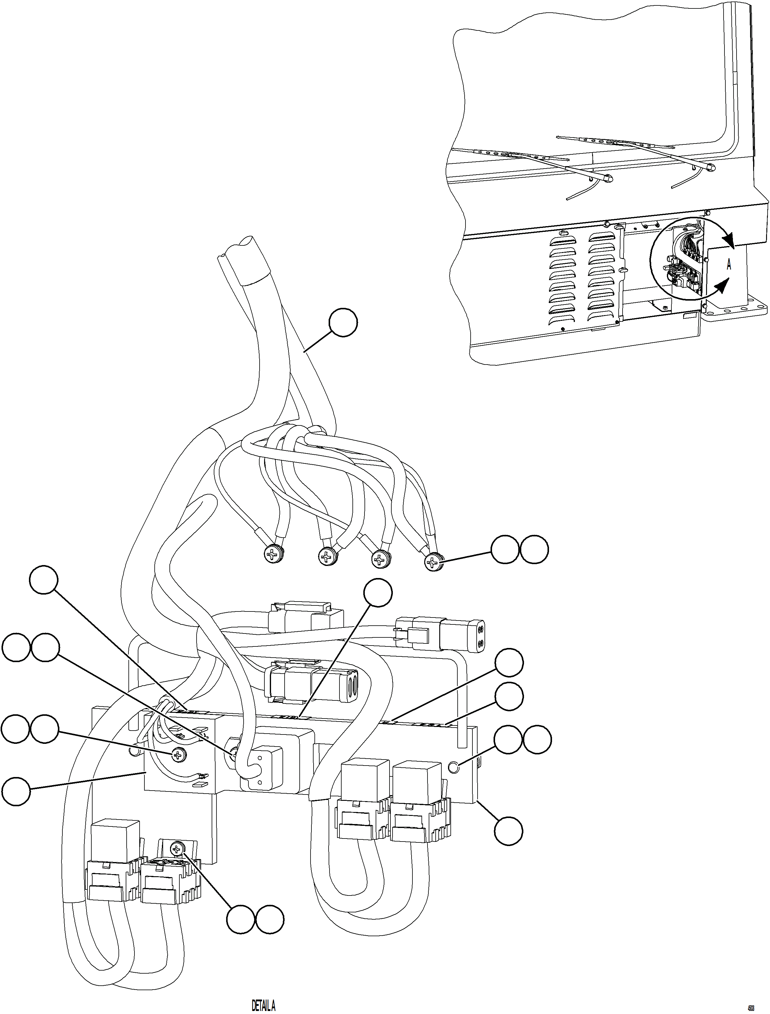 Komatsu parts book diagram for AFE73-T 980E-4 S/N A40160 - A40162  BUENAVISTA: WIPER/WASHER TIMER DELAY MODULES