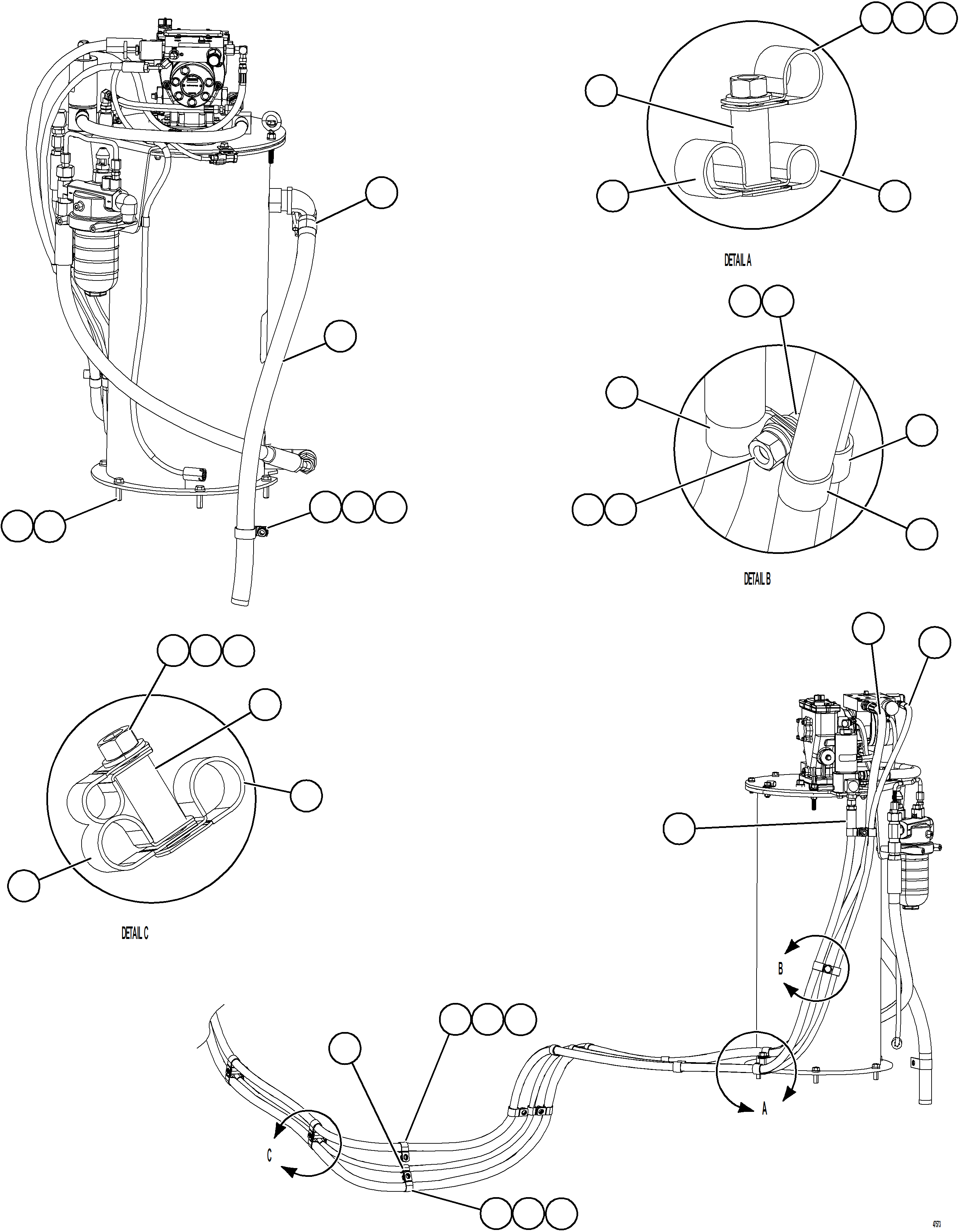 Komatsu parts book diagram for AFE73-T 980E-4 S/N A40160 - A40162  BUENAVISTA: AUTOMATIC LUBRICATION SYSTEM    1/4