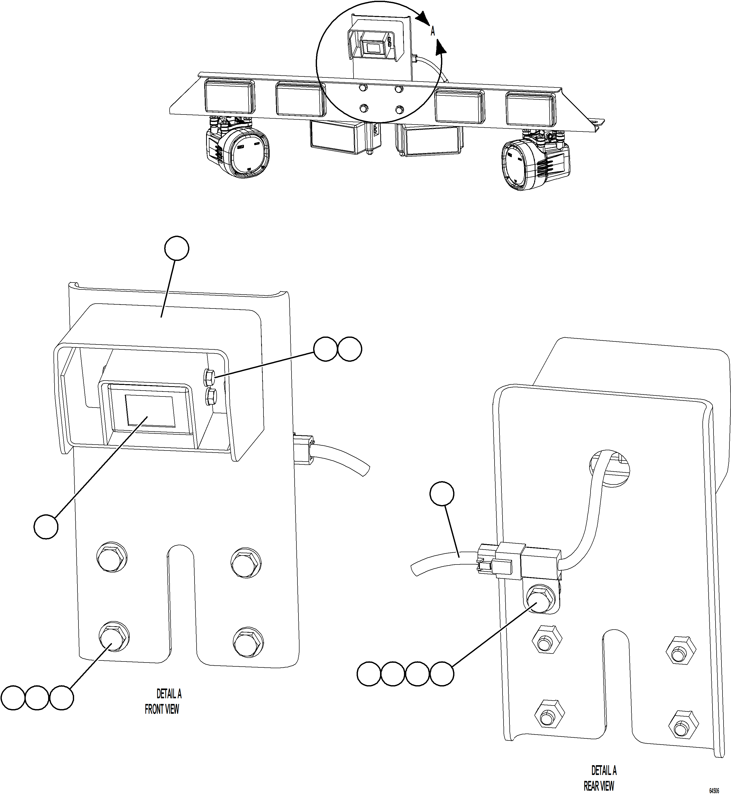 Komatsu parts book diagram for AFE73-T 980E-4 S/N A40160 - A40162  BUENAVISTA: KOMVISION CAMERA INSTALLATION - REAR