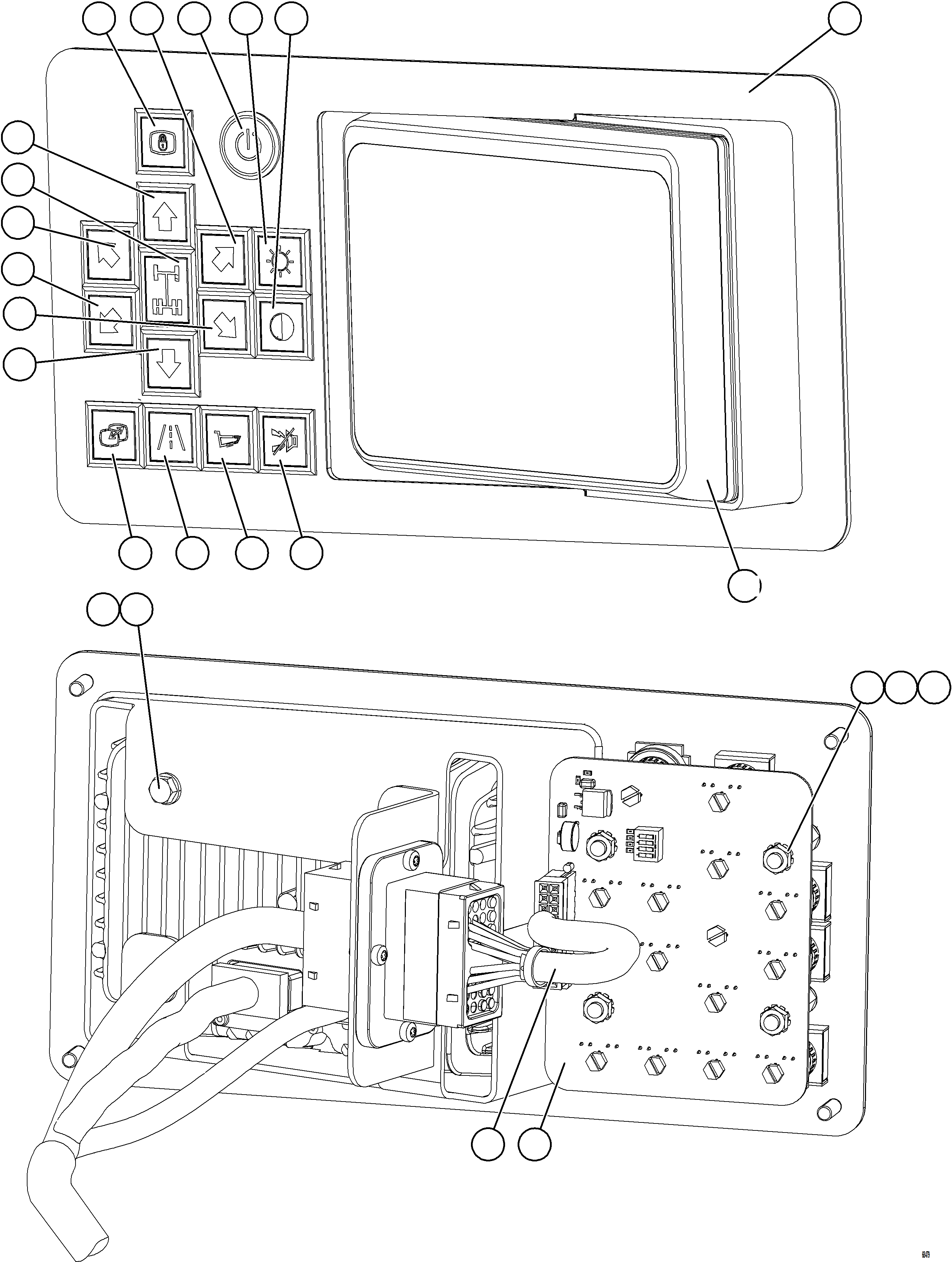 Komatsu parts book diagram for AFE73-T 980E-4 S/N A40160 - A40162  BUENAVISTA: KOMVISION DISPLAY MODULE    58E-06-12160