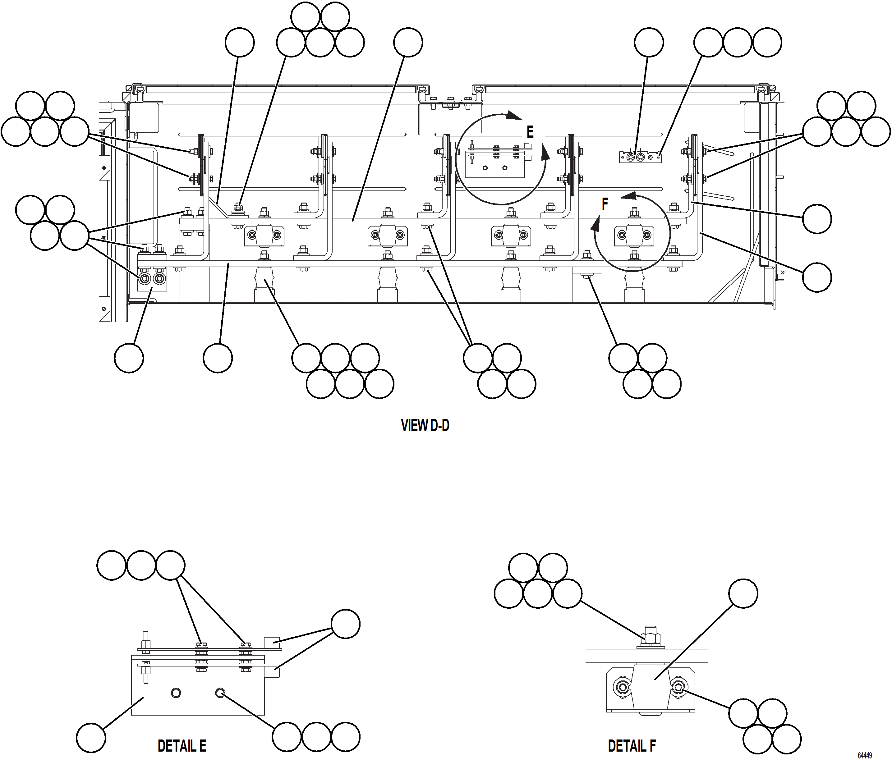 Komatsu parts book diagram for AFE73-T 980E-4 S/N A40160 - A40162  BUENAVISTA: CONTROL CABINET - HIGH VOLTAGE  4/6   58B-43-00700