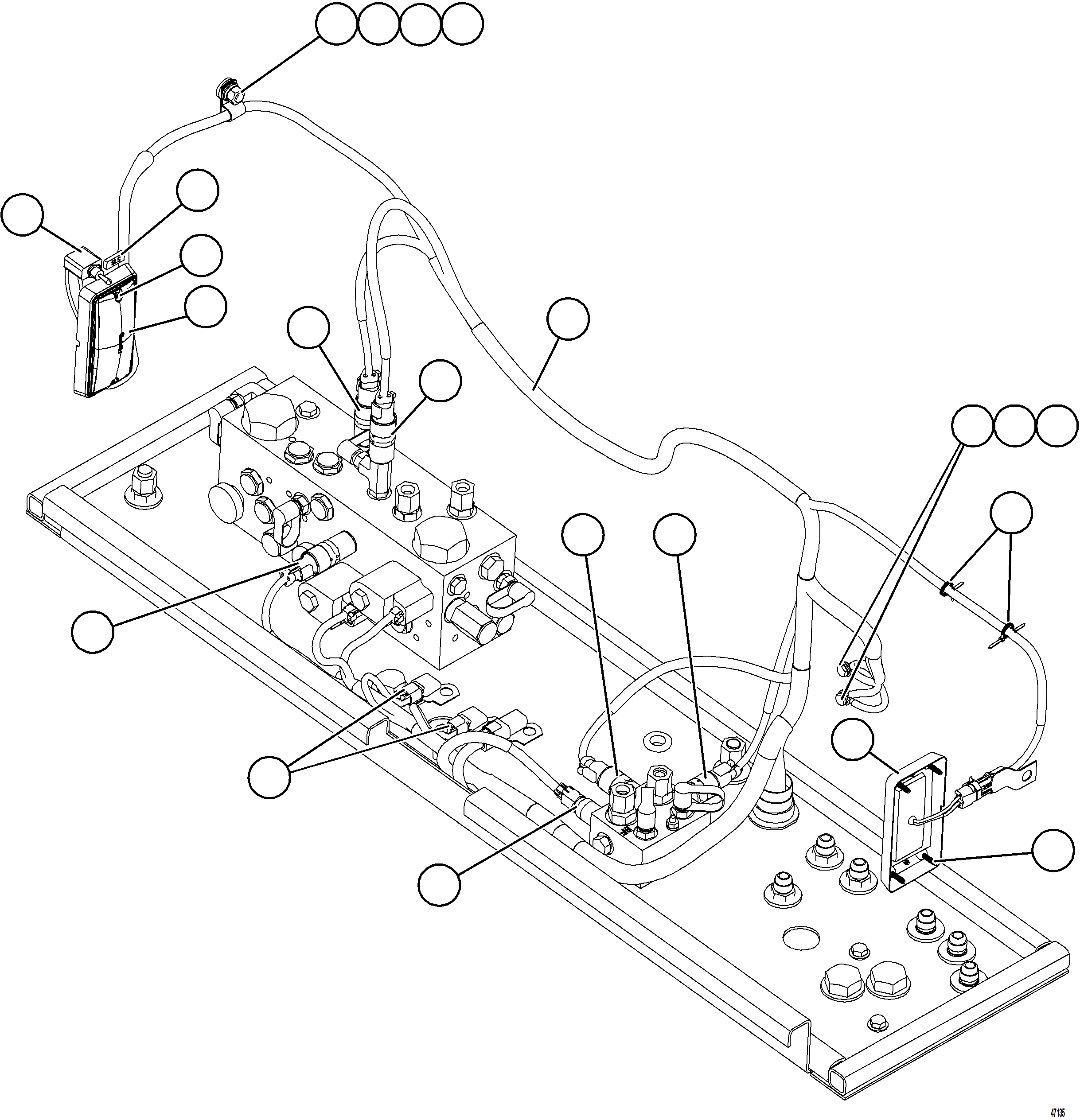 Komatsu parts book diagram for AFE73-V 980E-4 S/N A40166 - A40172  BUENAVISTA: HYDRAULIC BRAKE CABINET INTERNAL WIRING